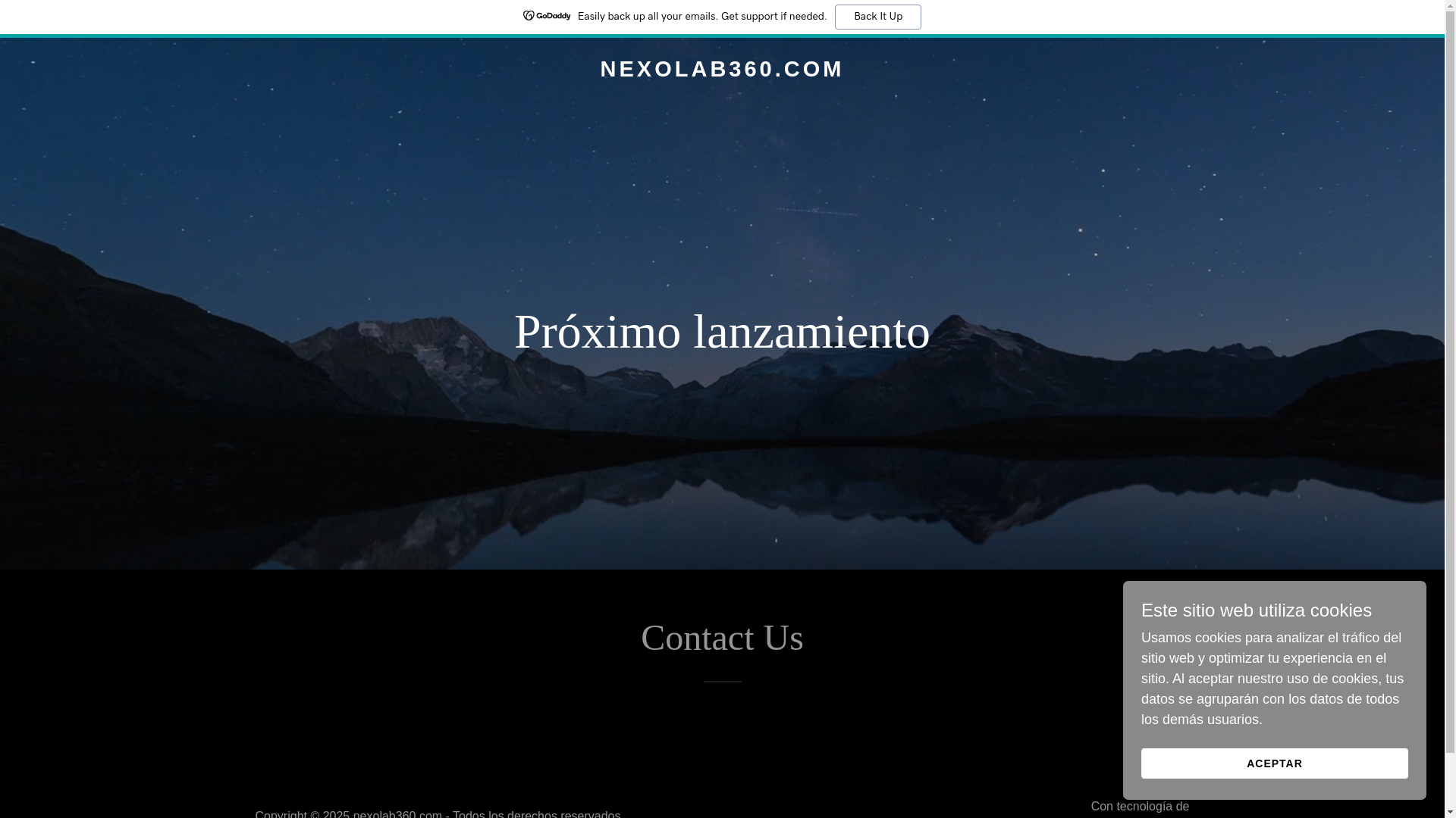website screenshot of https://nexolab360.com/