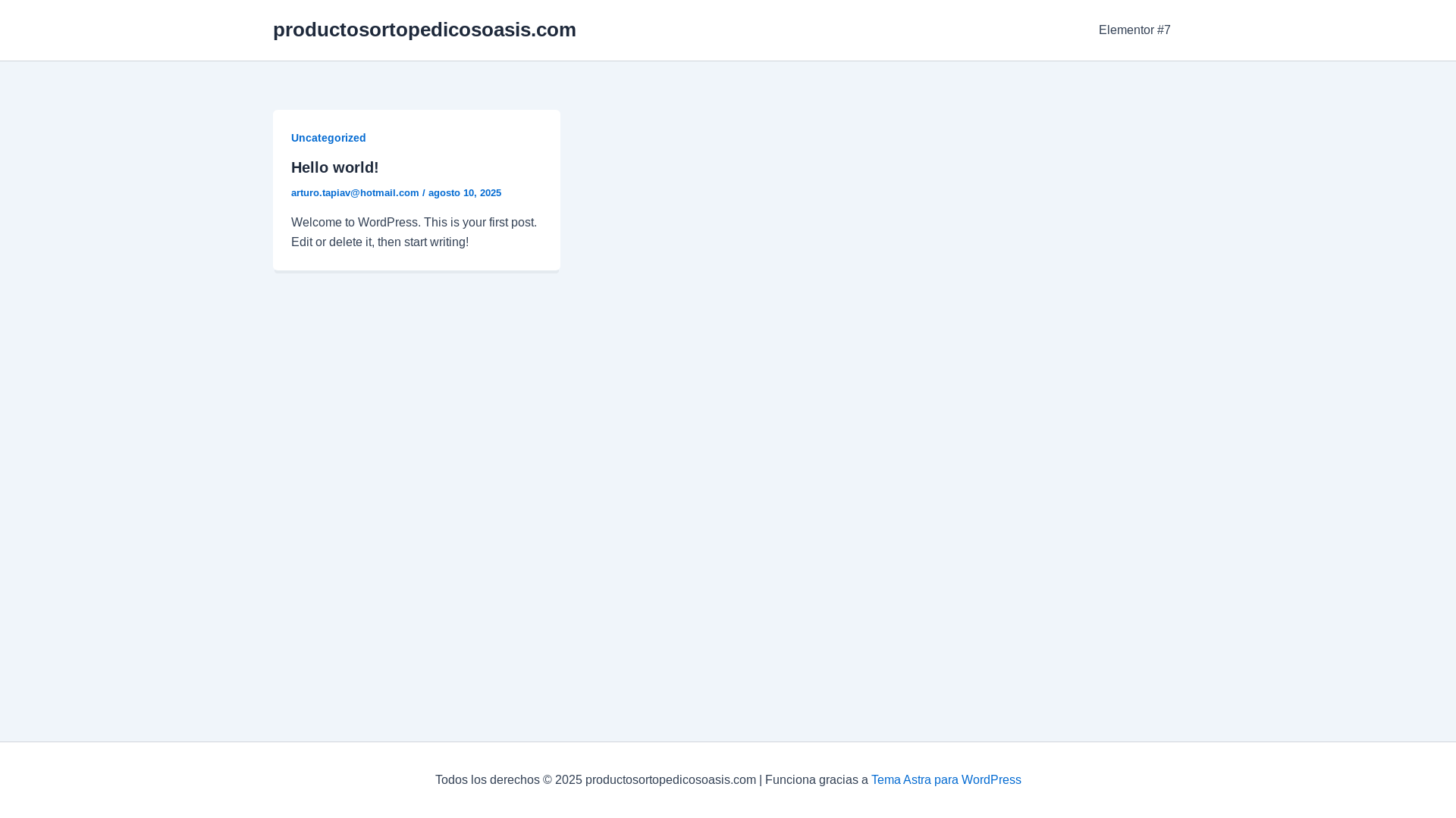 website screenshot of https://productosortopedicosoasis.com/