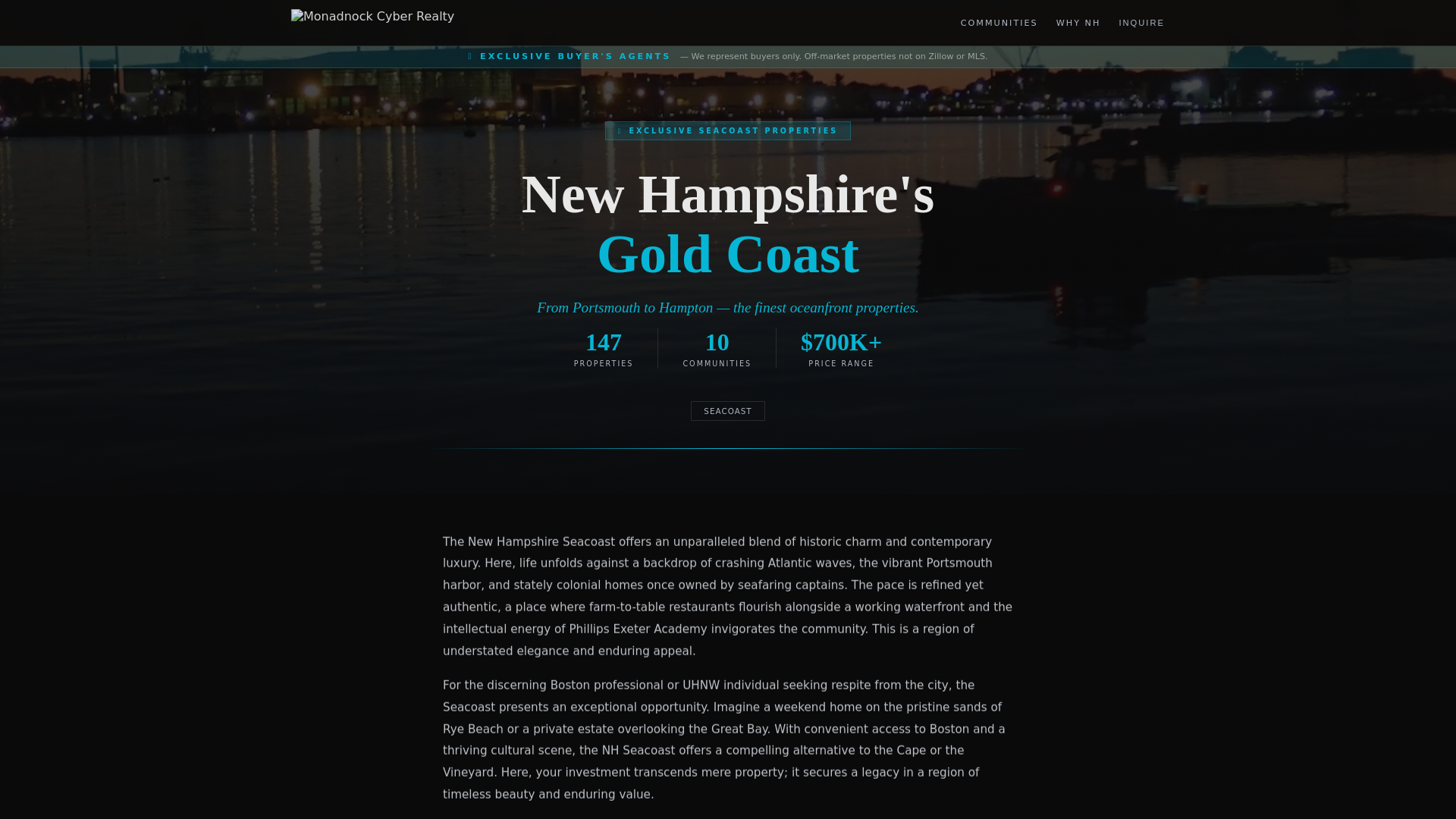 website screenshot of https://monadnockseacoastnhrealty.pages.dev/