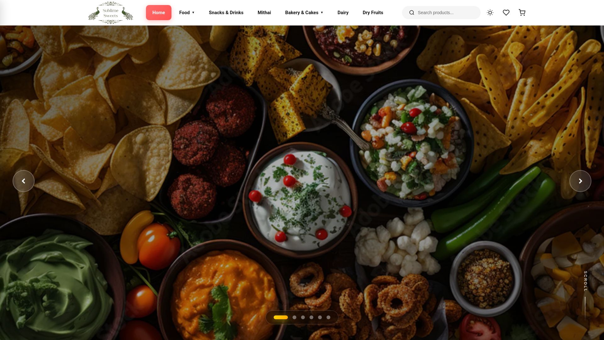 website screenshot of https://sublimesweets.pages.dev/