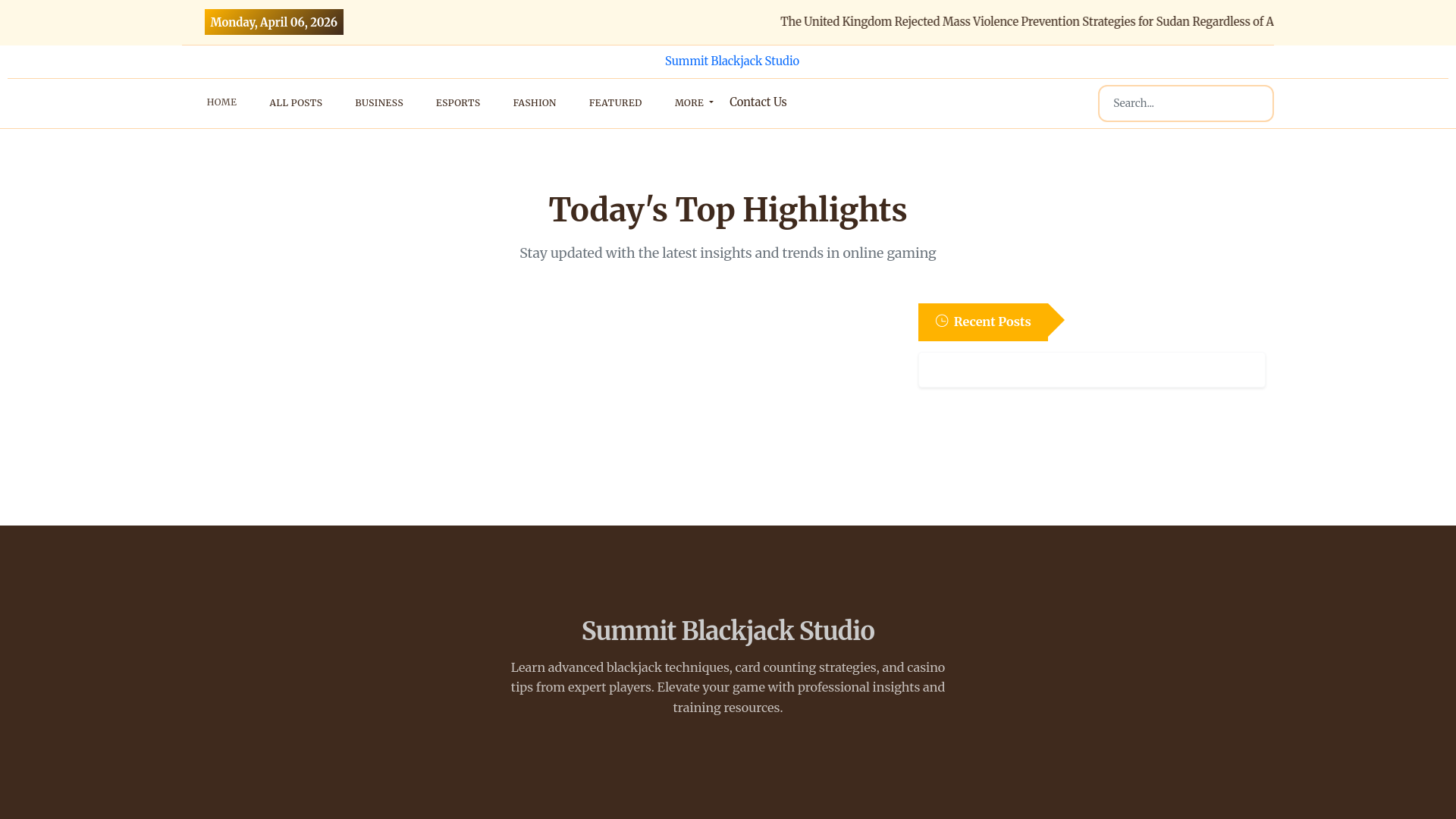 website screenshot of https://summitblackjackstudio.nl