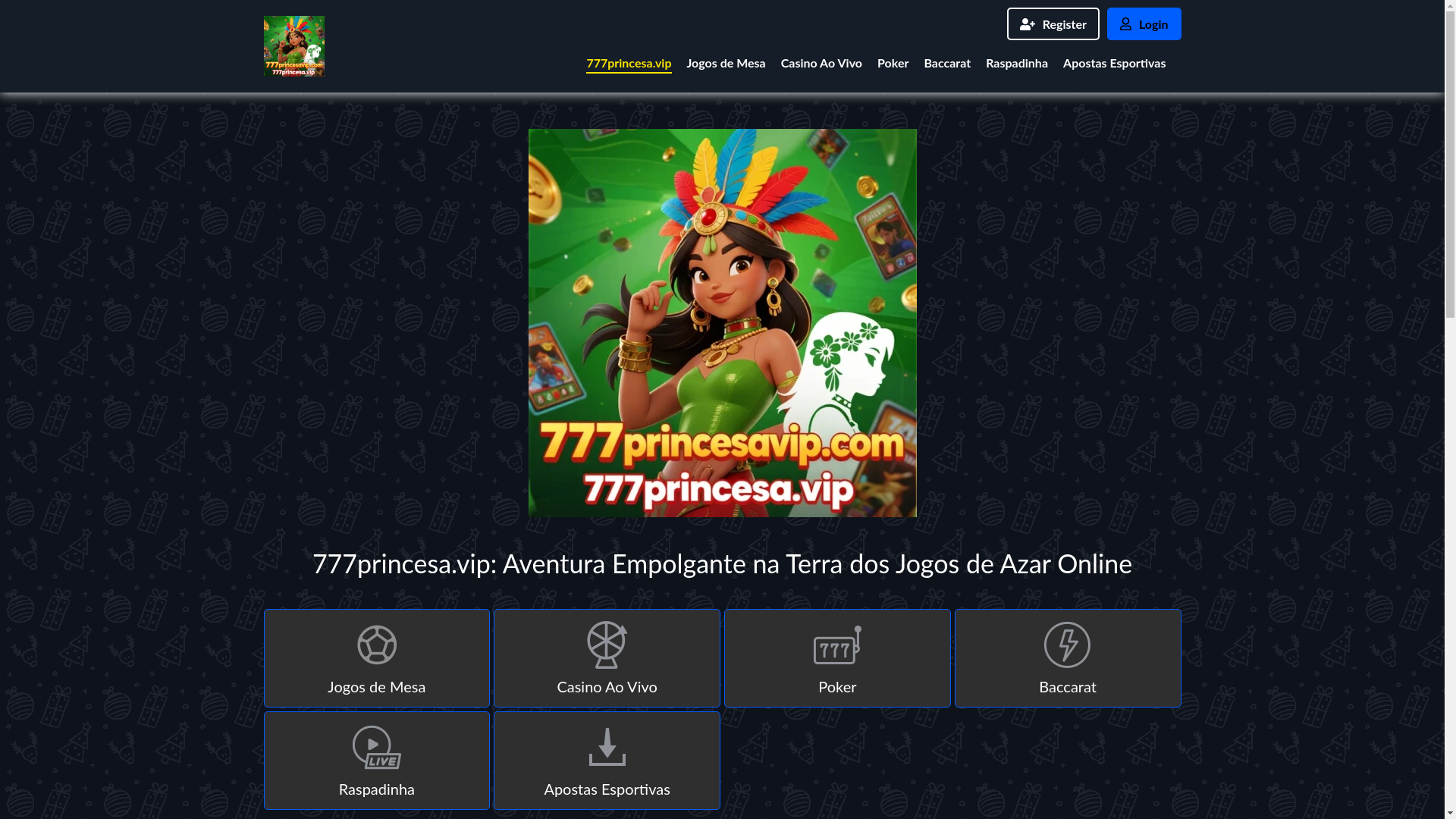 website screenshot of https://777princesavip.com/