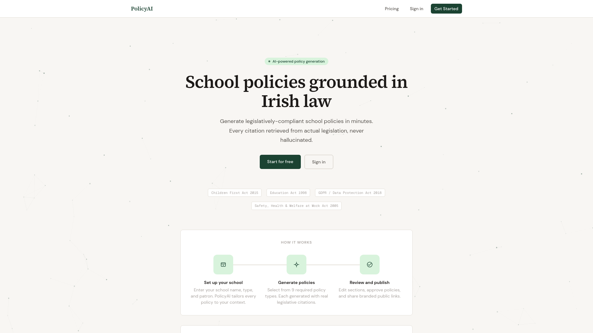 website screenshot of https://giraft.ai/