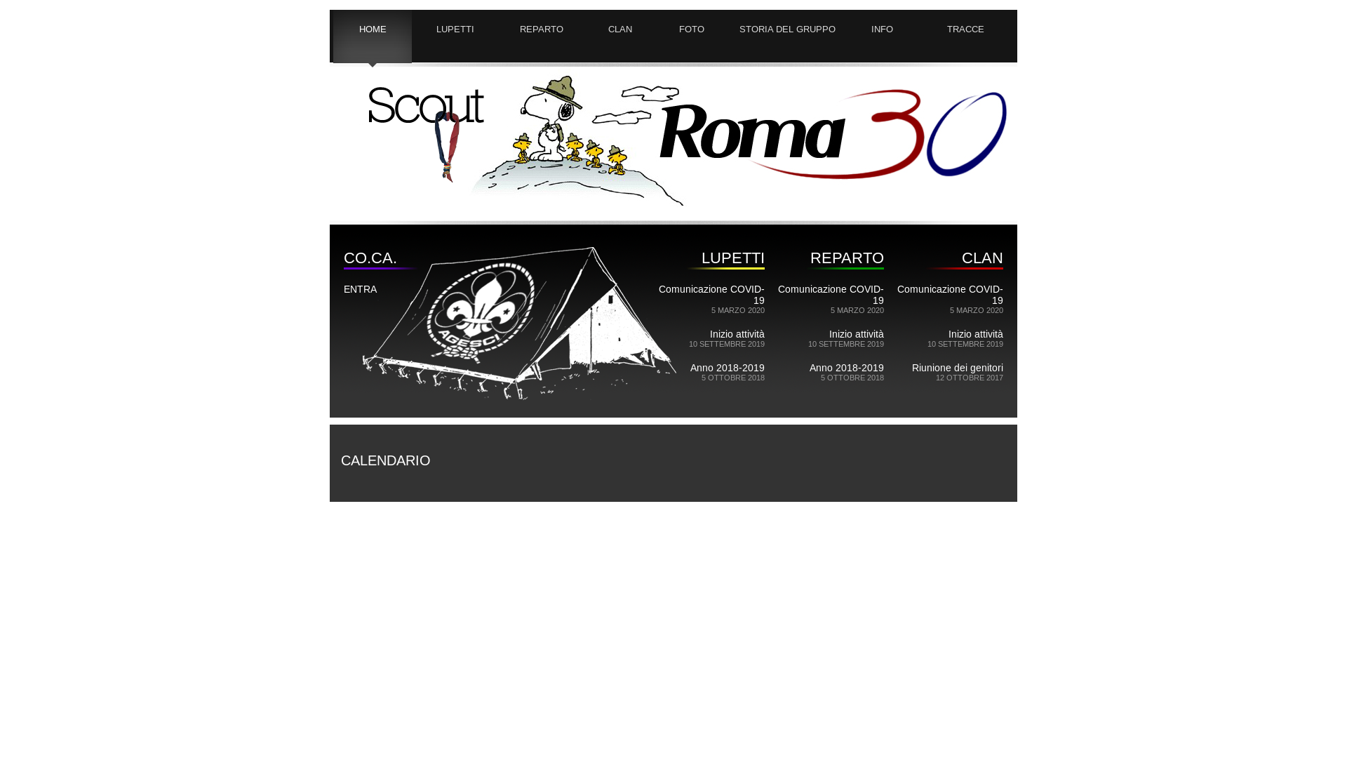 website screenshot of https://grupposcoutroma30.it/