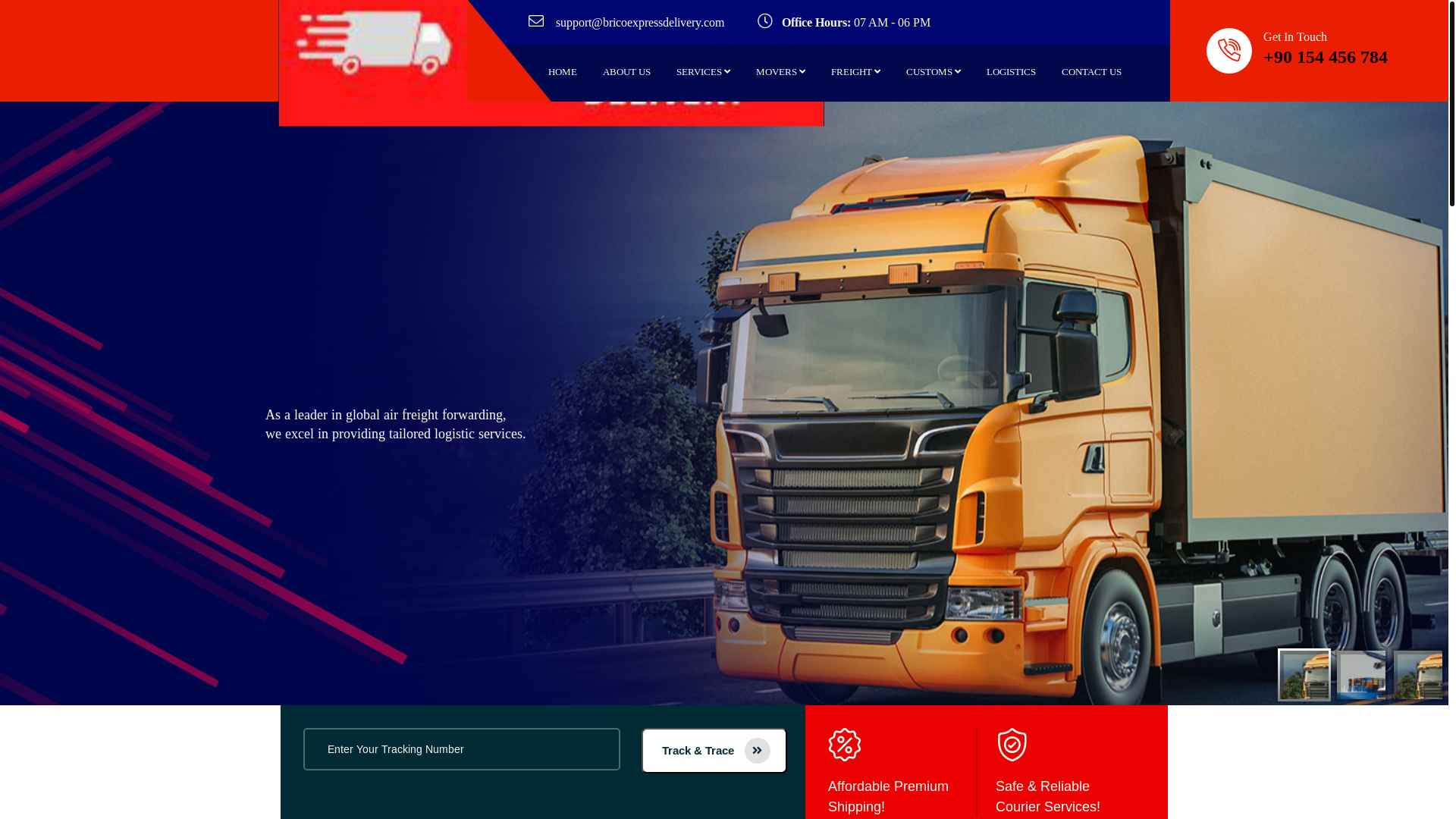 website screenshot of https://bricodeliveryservices.com/