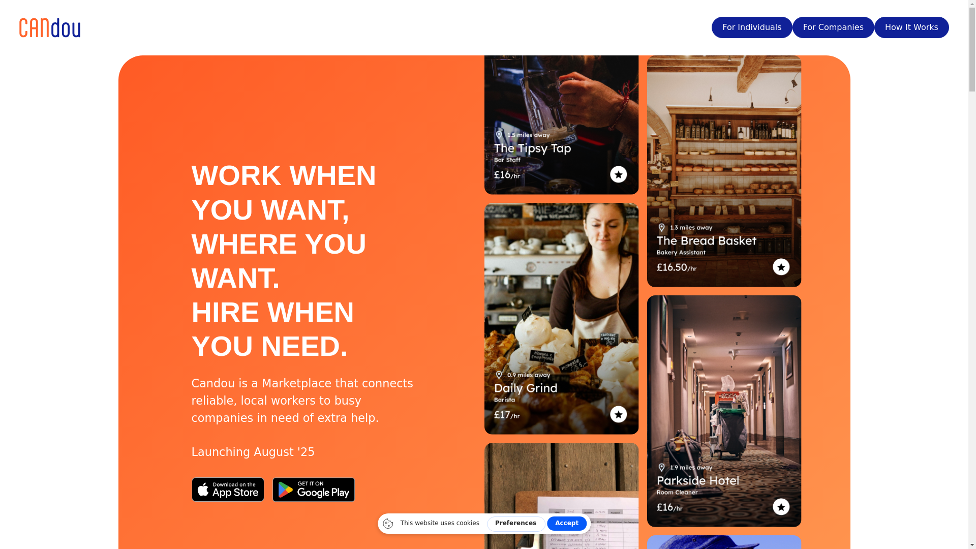 website screenshot of https://candouapp.org/