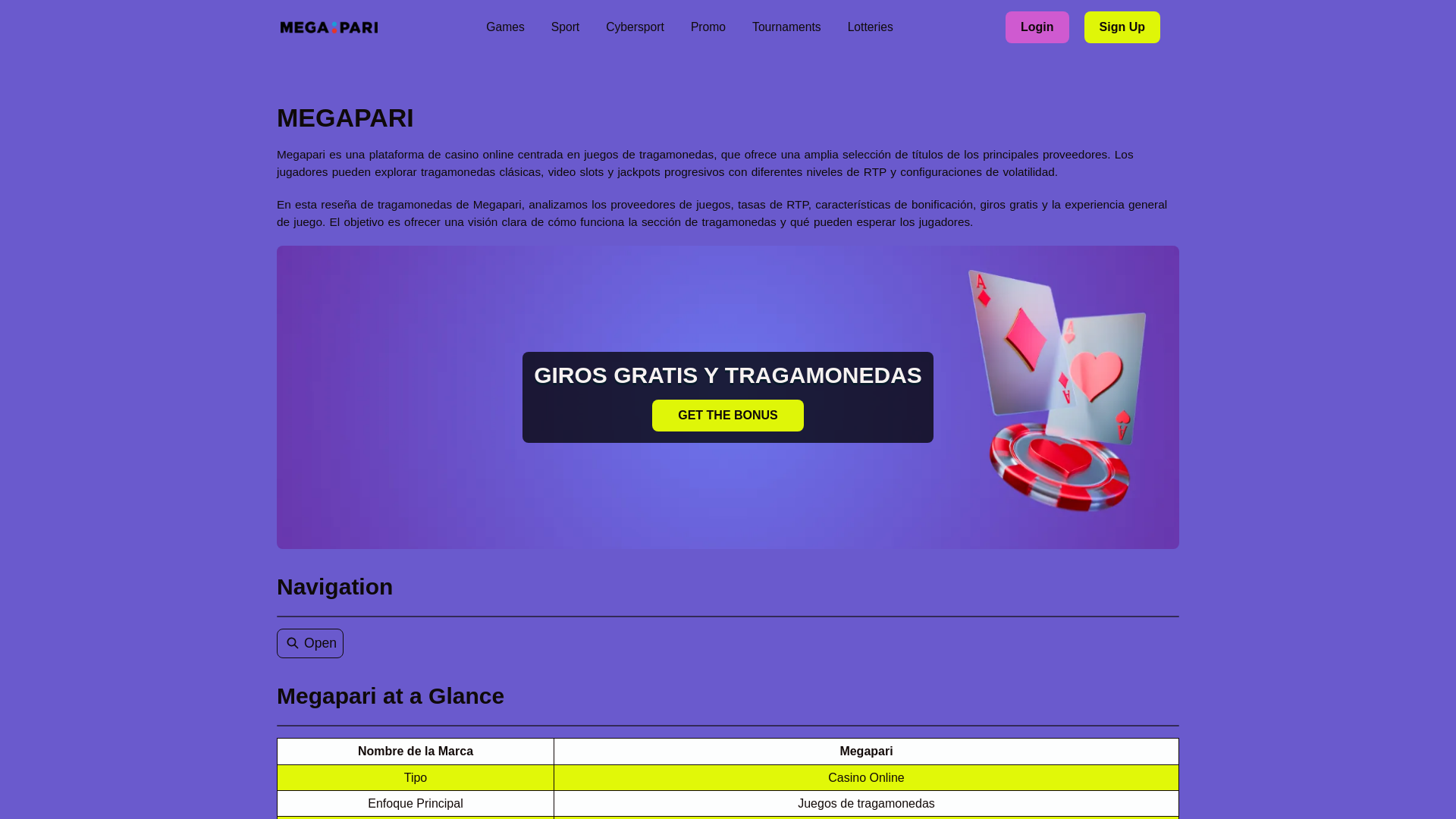 website screenshot of https://megapari-login-live.pages.dev/