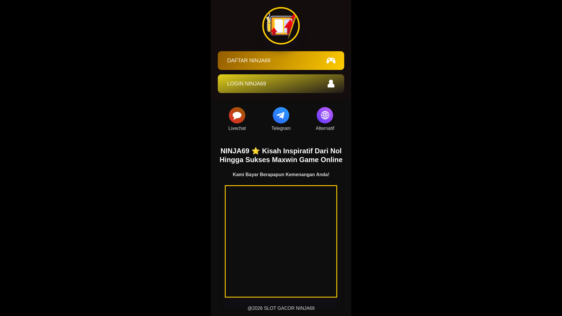 website screenshot of https://ninja69slotnet.pages.dev/