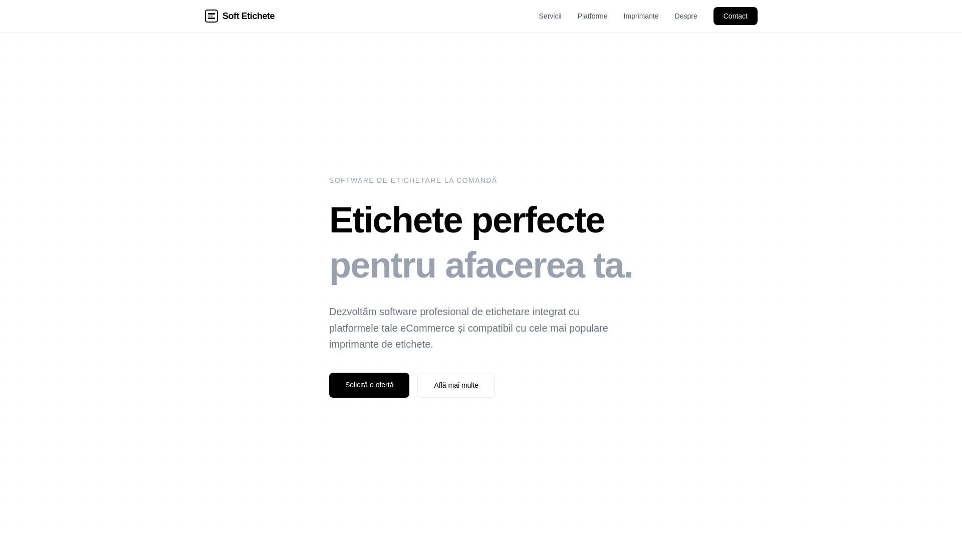 website screenshot of https://soft-etichete.ro/
