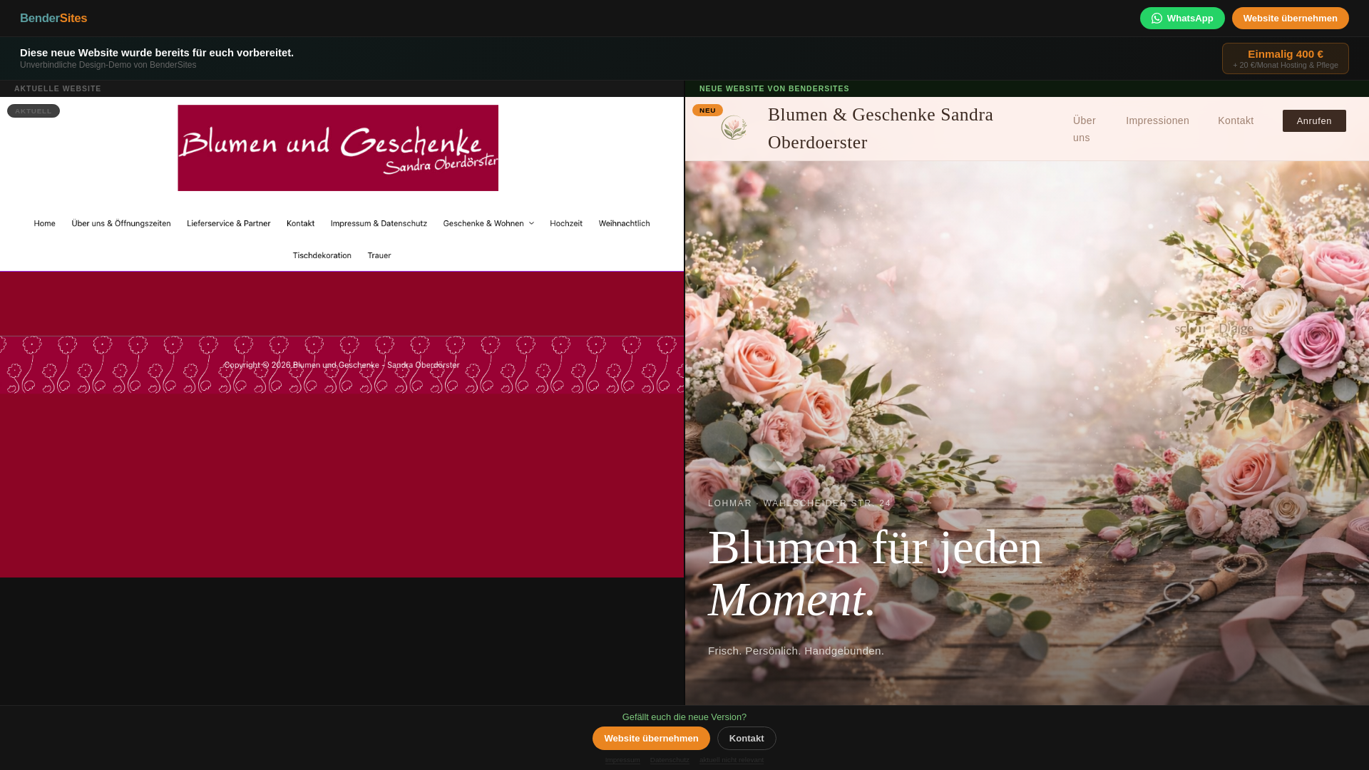 website screenshot of https://bs-blumen-geschenke-sandra-oberdoerste.pages.dev/