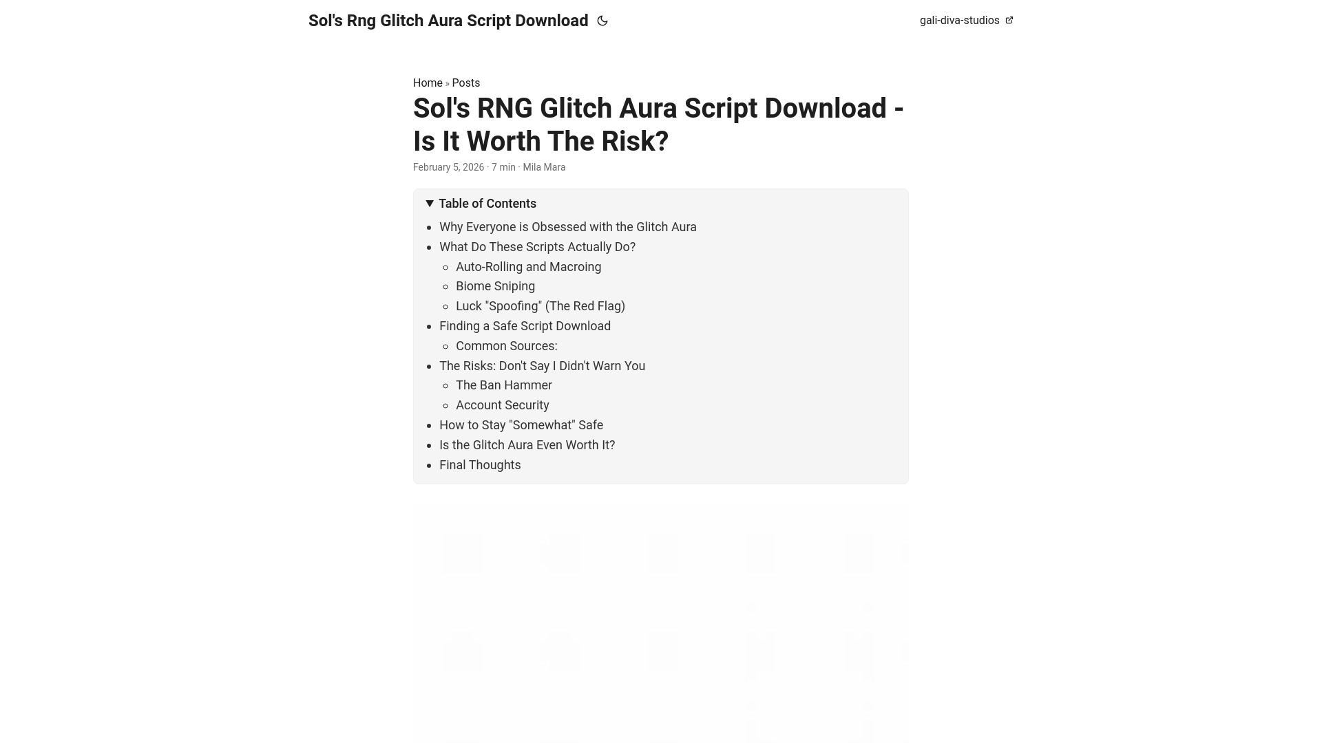 website screenshot of https://solsrngglitchaurascriptdownload.pages.dev/