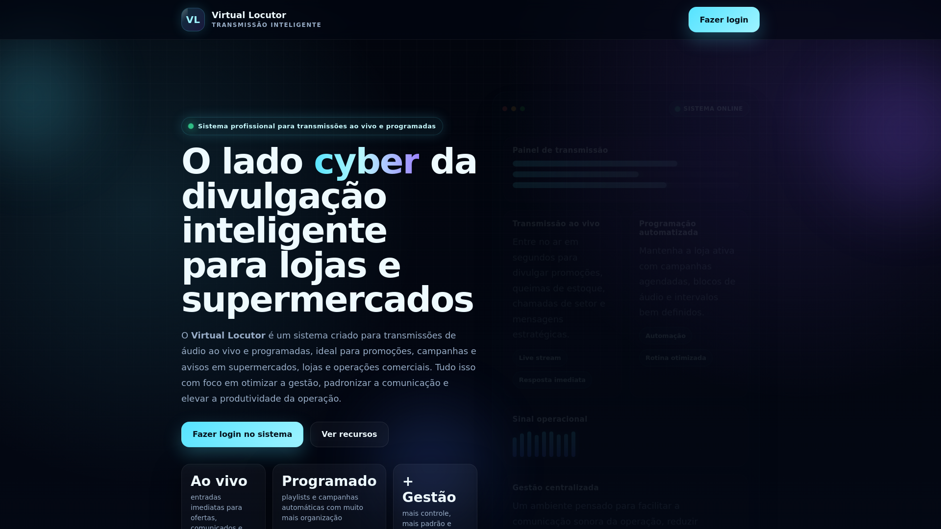 website screenshot of https://virtuallocutor.com.br/