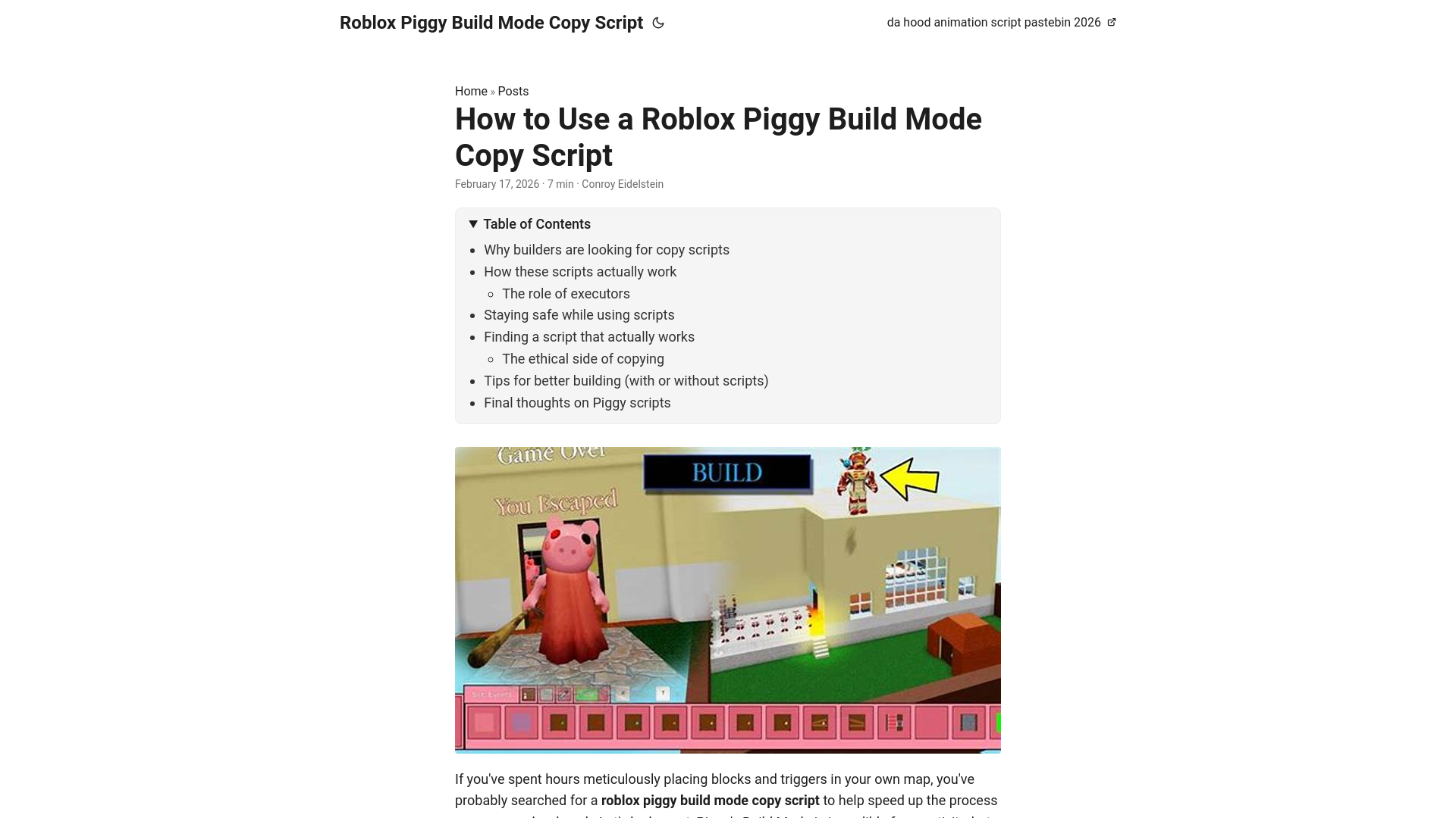 website screenshot of https://roblox-piggy-build-mode-copy-script.pages.dev/