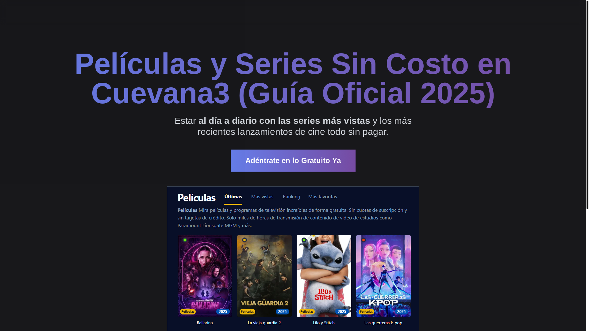 website screenshot of https://cuevana3-5o2k.pages.dev/
