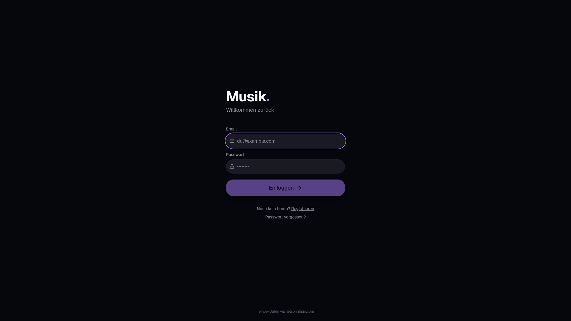 website screenshot of https://bandclick.app/