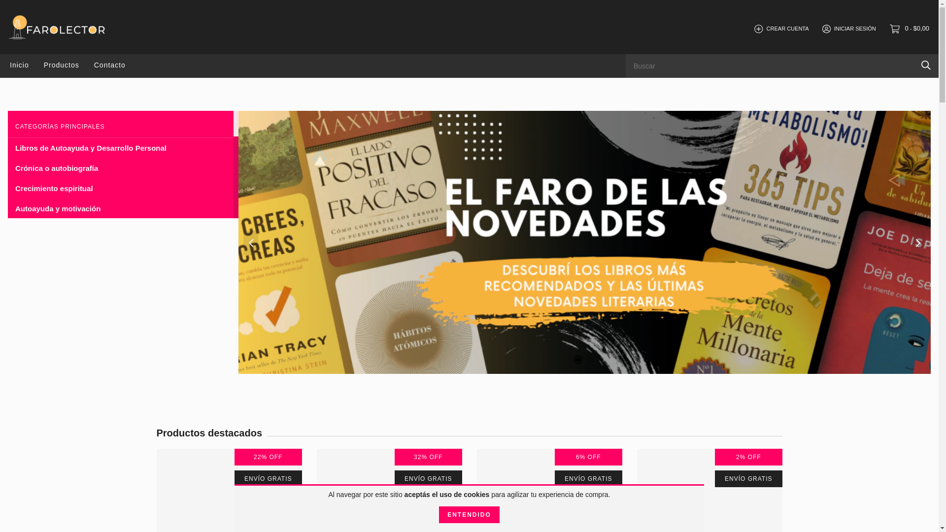 website screenshot of https://farolector.com.ar/