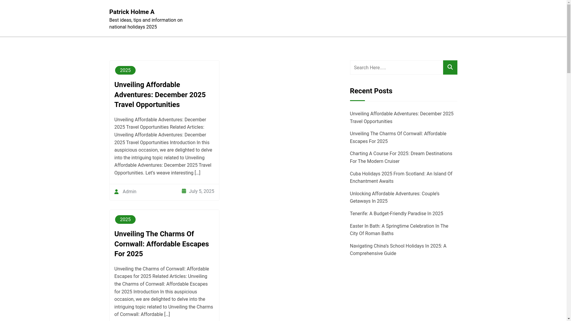 website screenshot of https://patrickholmea.pages.dev/