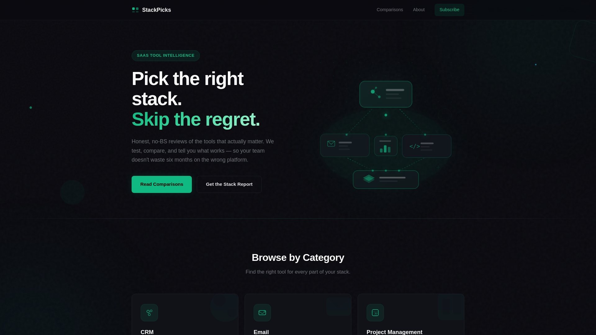 website screenshot of https://stack-picks.com/