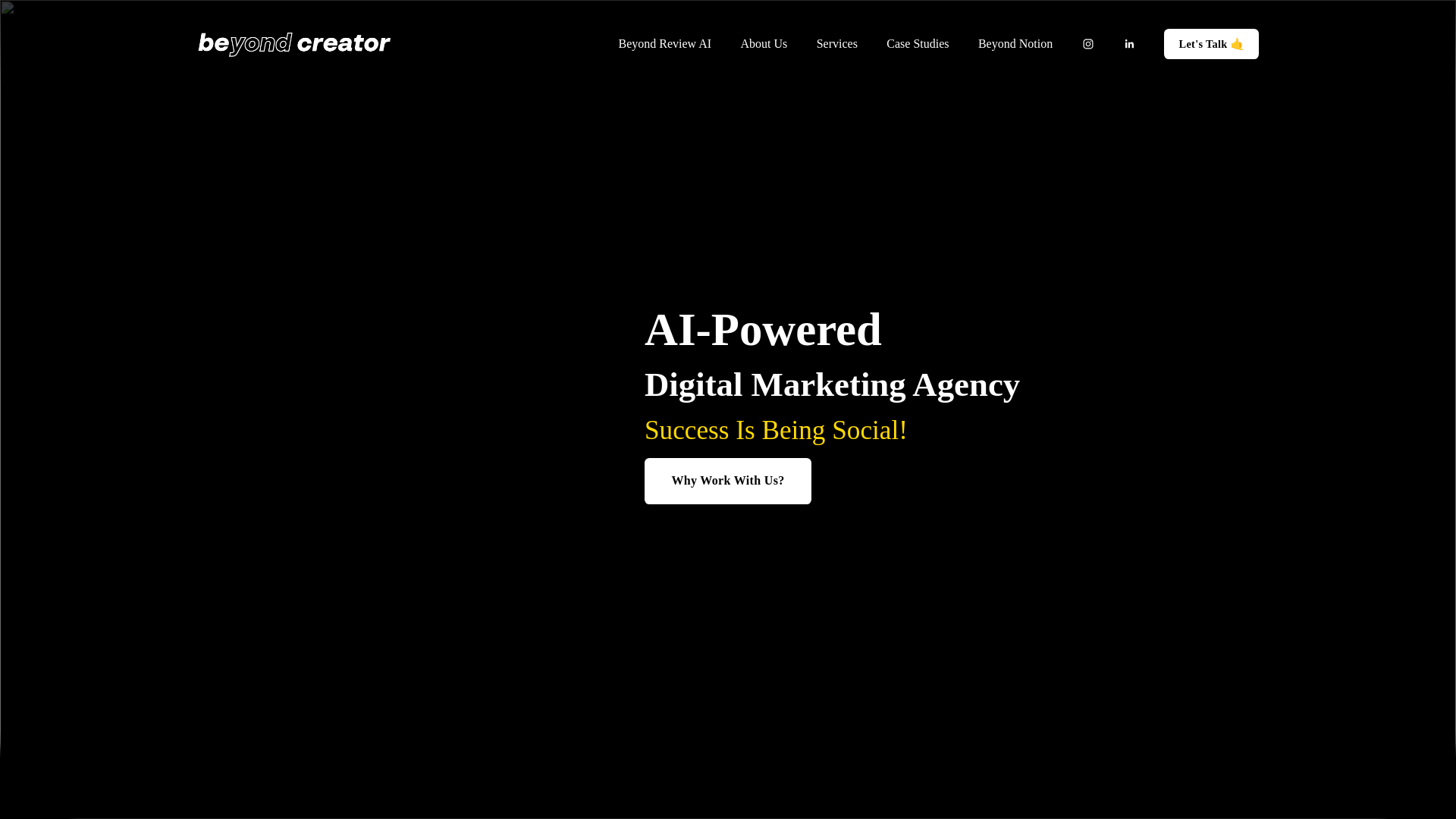 website screenshot of https://beyondcreatormax.com/