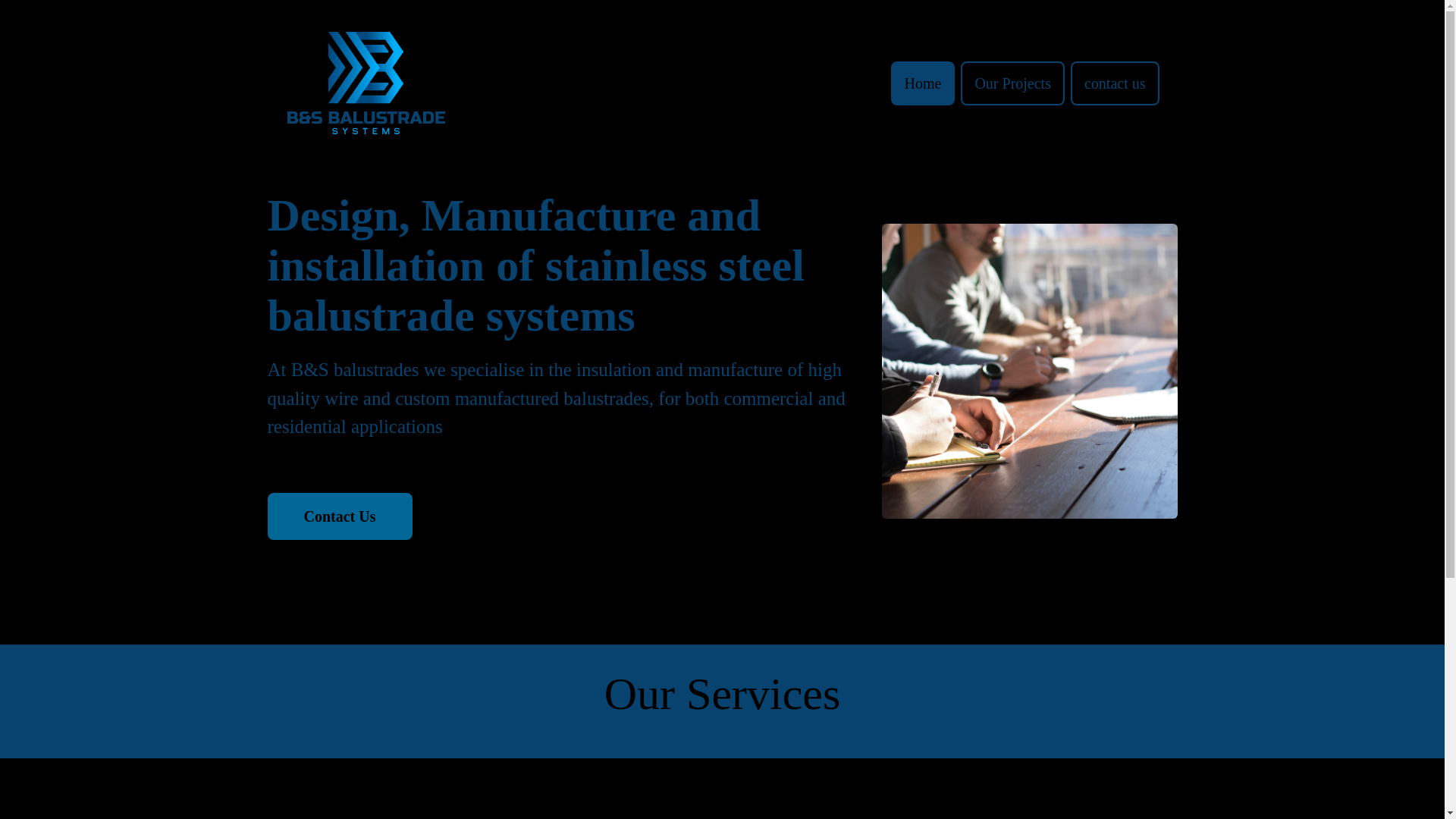 website screenshot of https://bs-balustrade-systems.com/