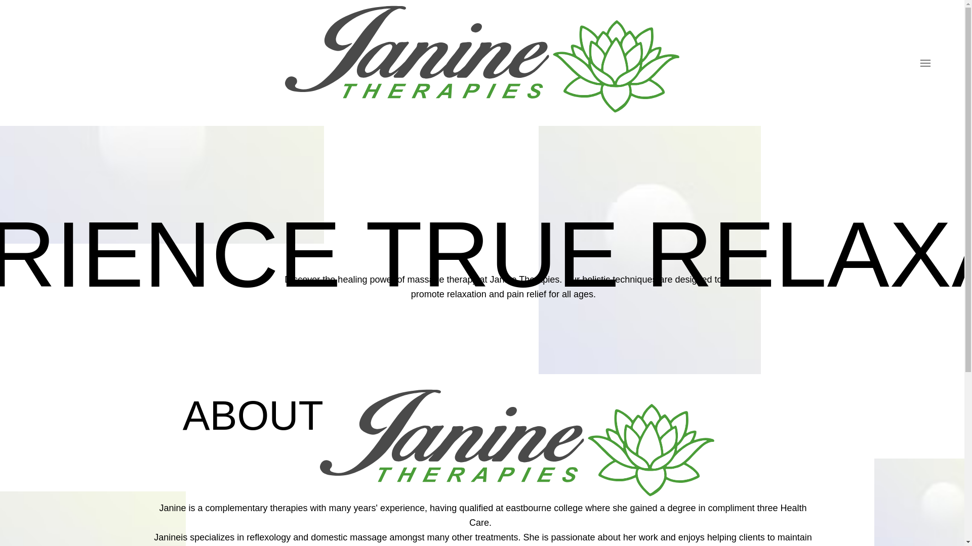 website screenshot of https://janinetherapies.co.uk/