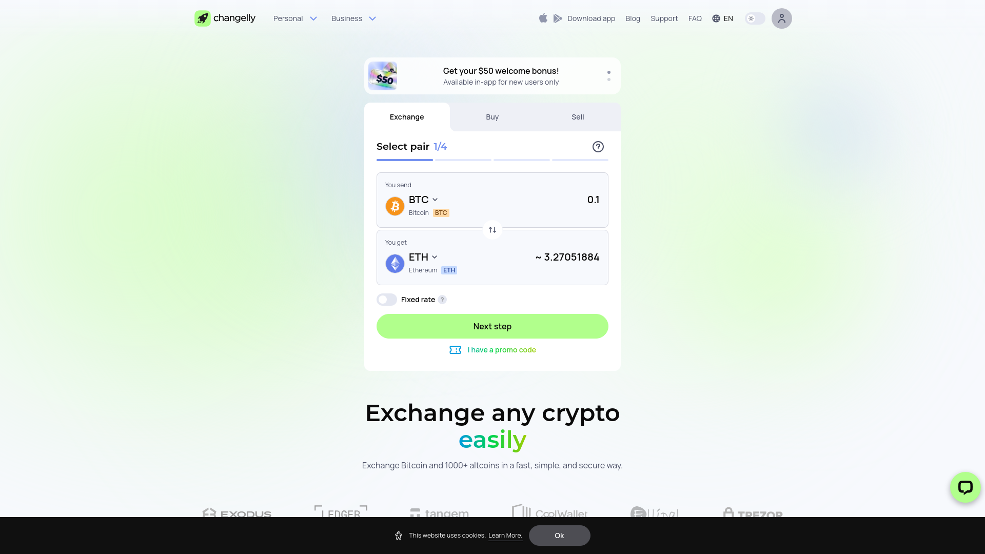 website screenshot of https://changflly.com