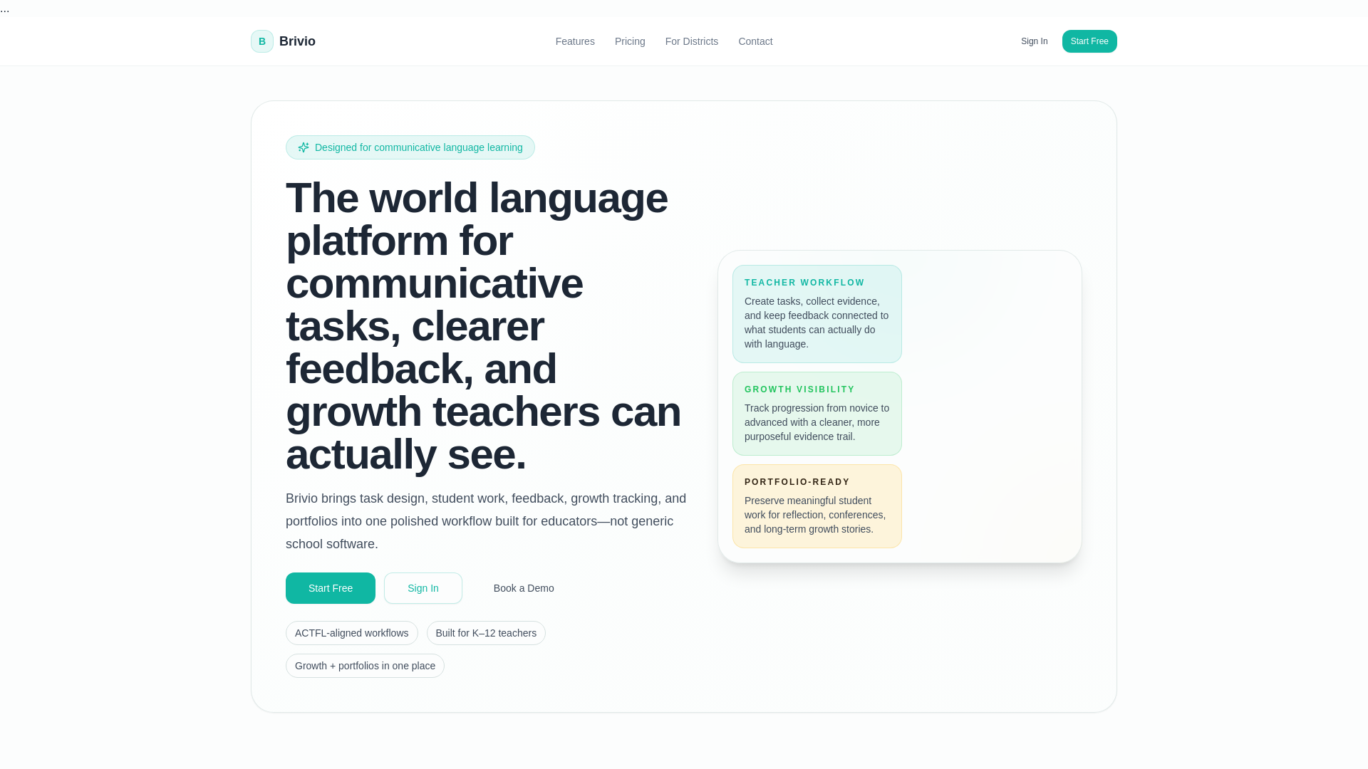 website screenshot of https://briviohq.com/