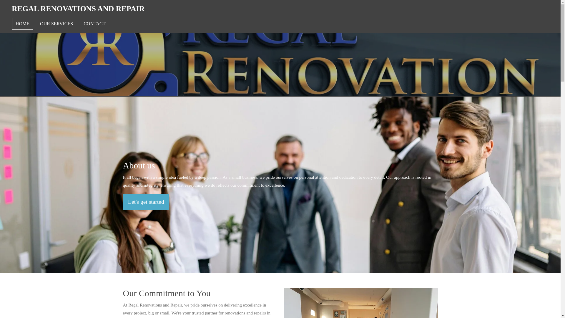 website screenshot of https://regalrenovationsandrepair.com/