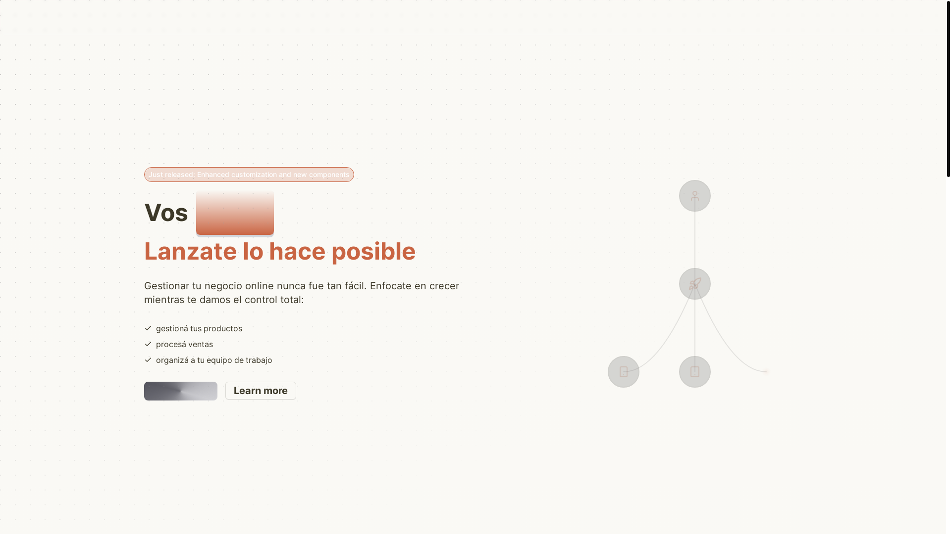 website screenshot of https://lanzate.app/