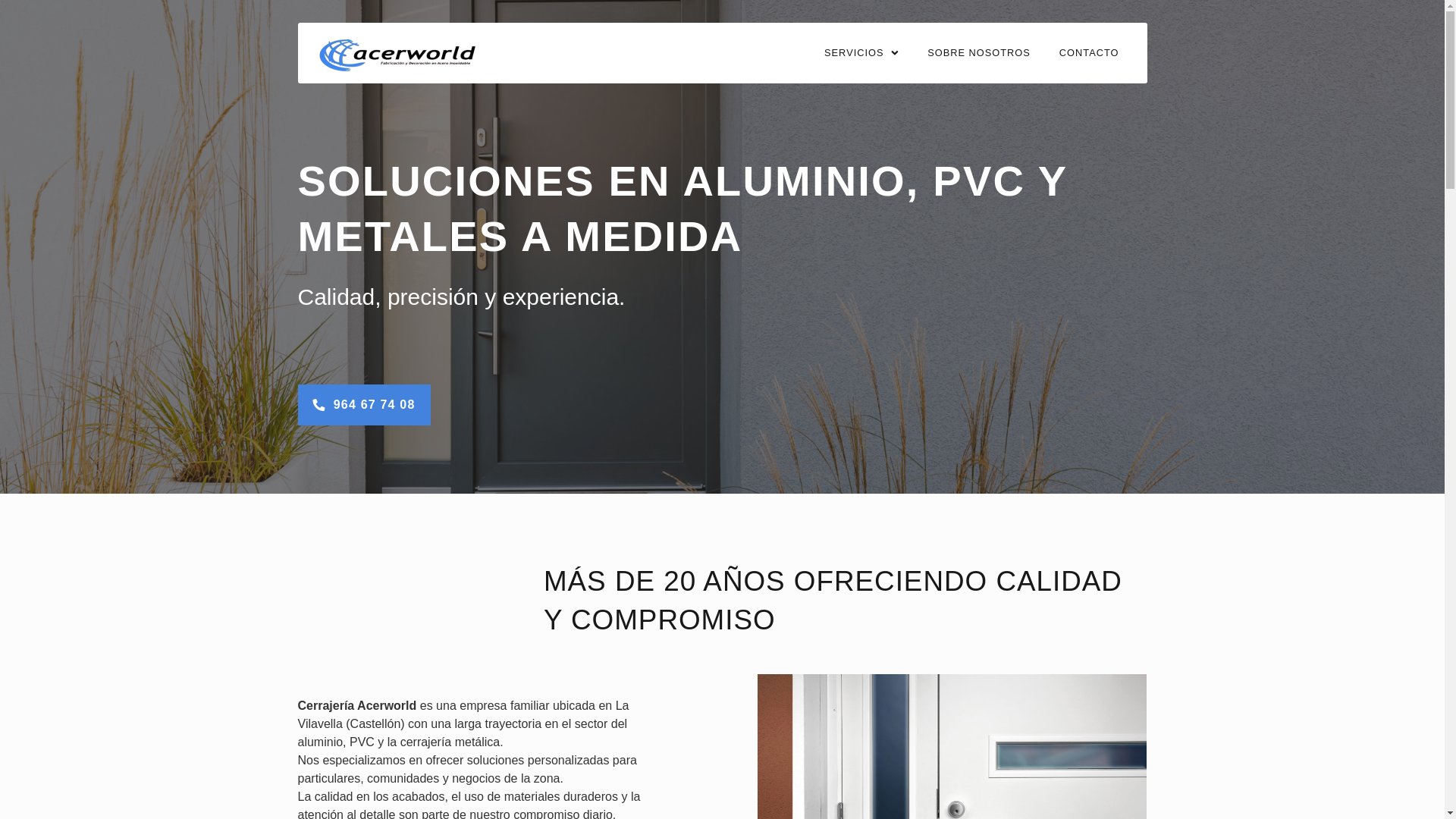 website screenshot of https://acerworld.es/