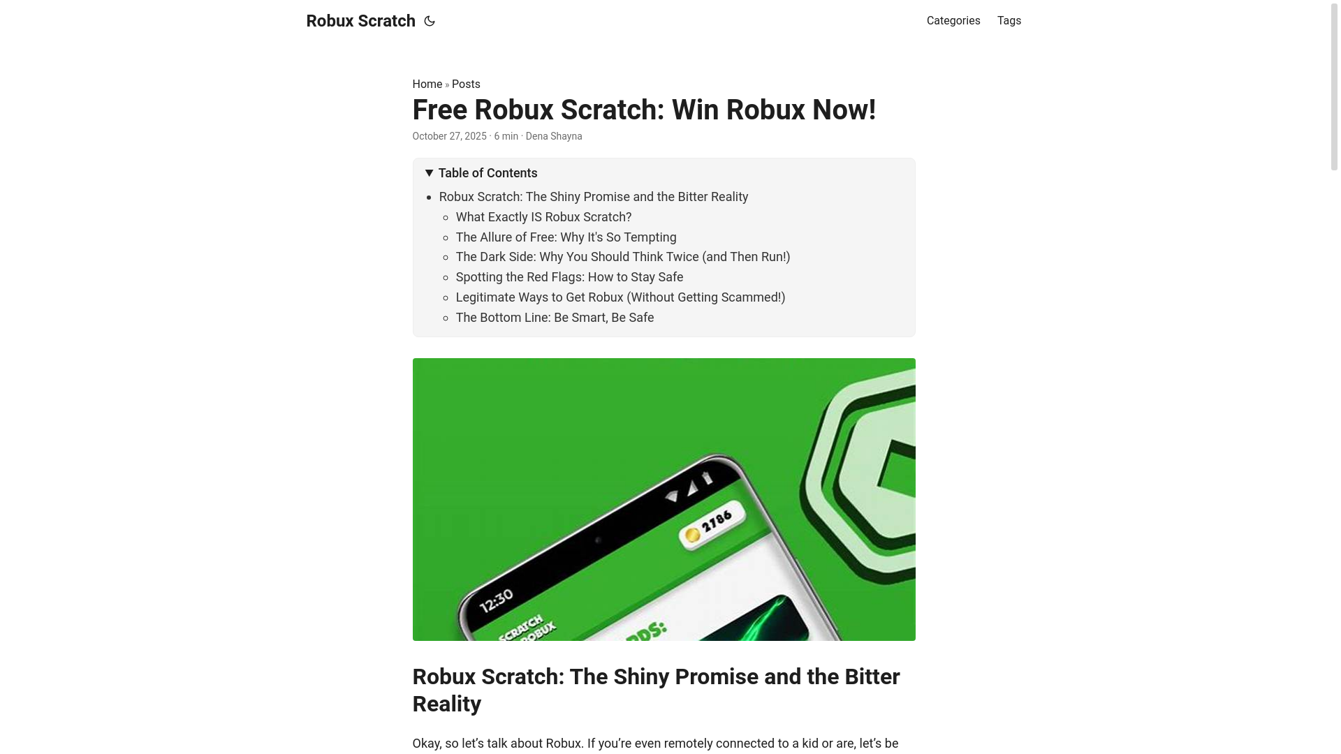 website screenshot of https://robux-scratch.pages.dev/