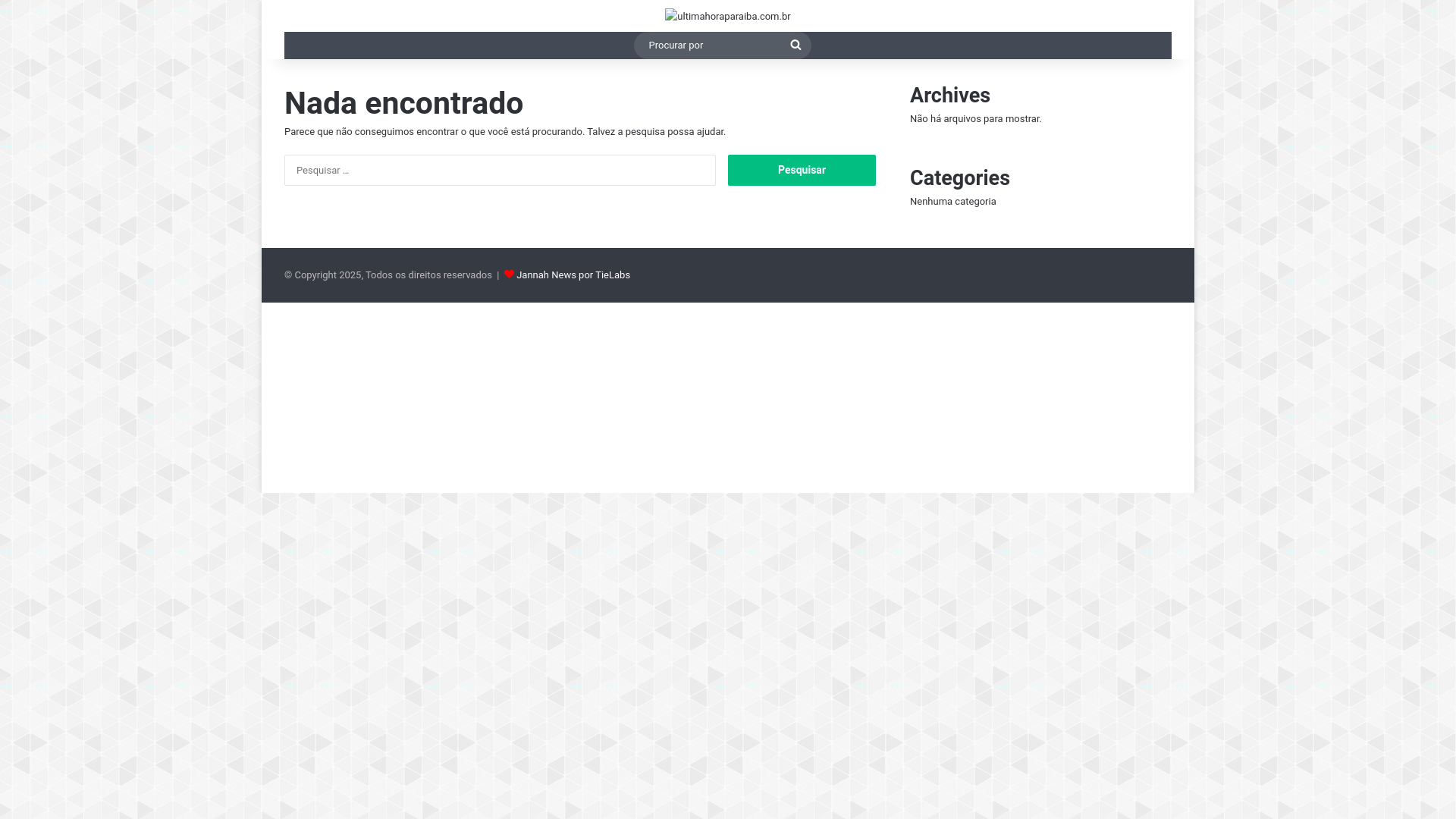 website screenshot of https://ultimahoraparaiba.com.br/