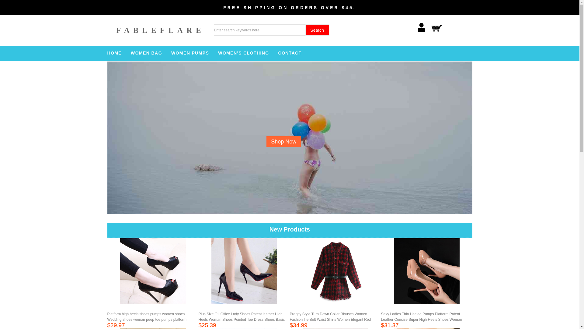 website screenshot of https://fableflare.top/