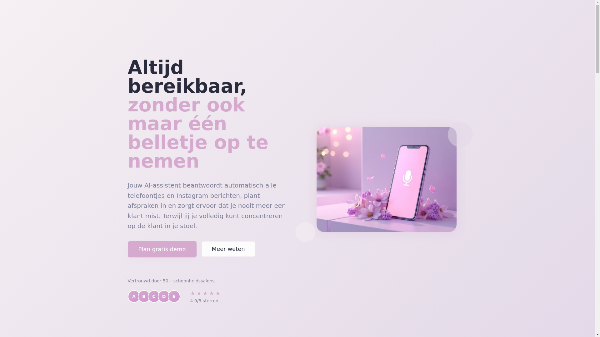website screenshot of https://aisalonassistent.nl/