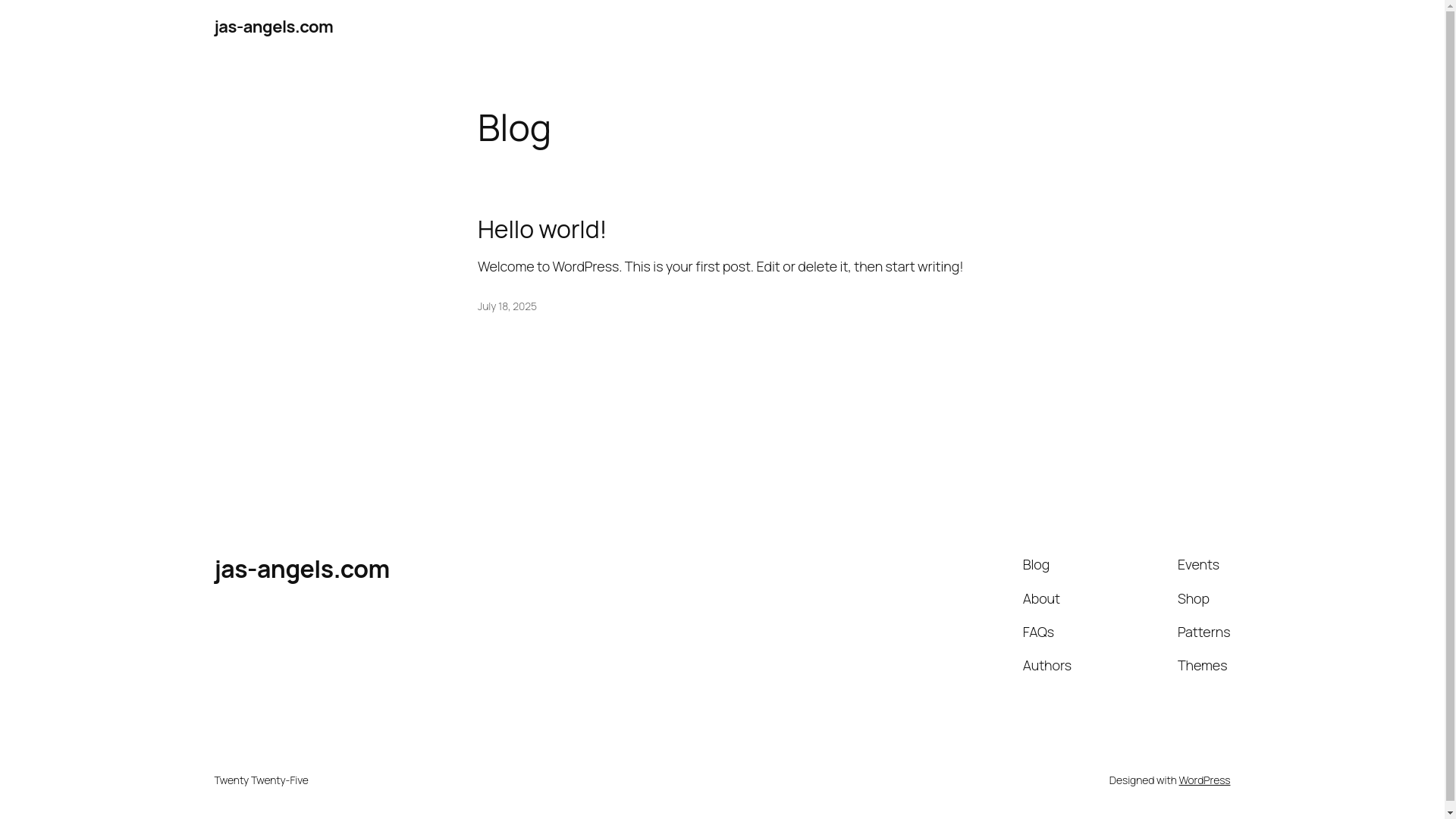website screenshot of https://jas-angels.com/