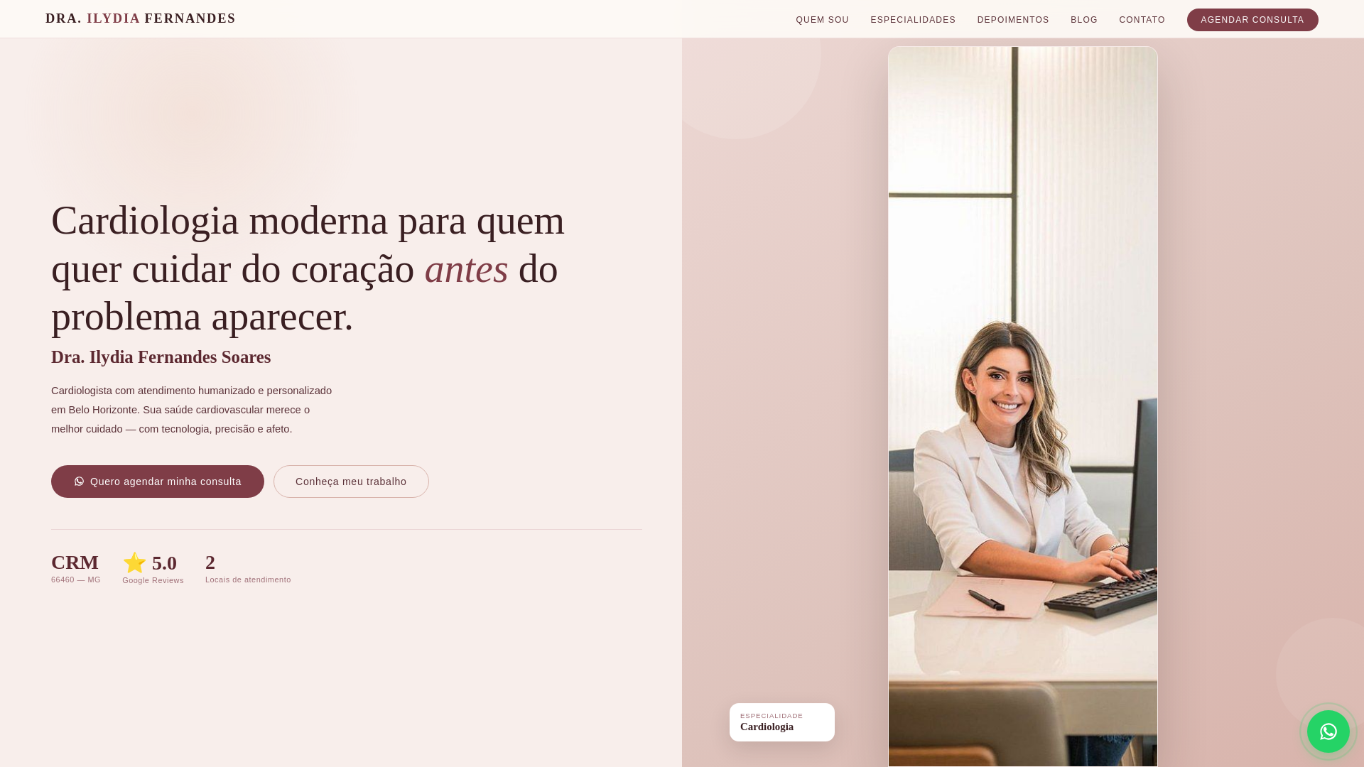 website screenshot of https://drailydiafernandes.com.br