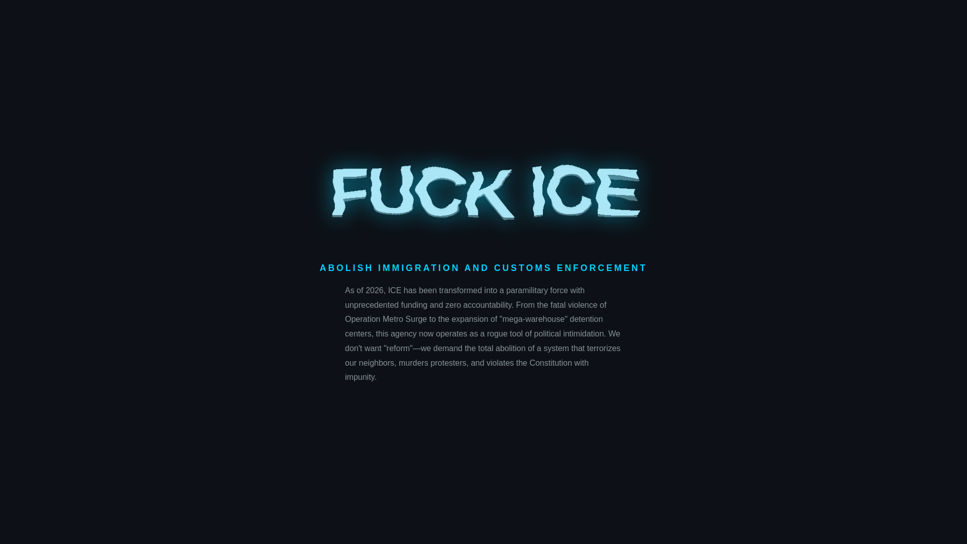 website screenshot of https://fuckice.pages.dev/