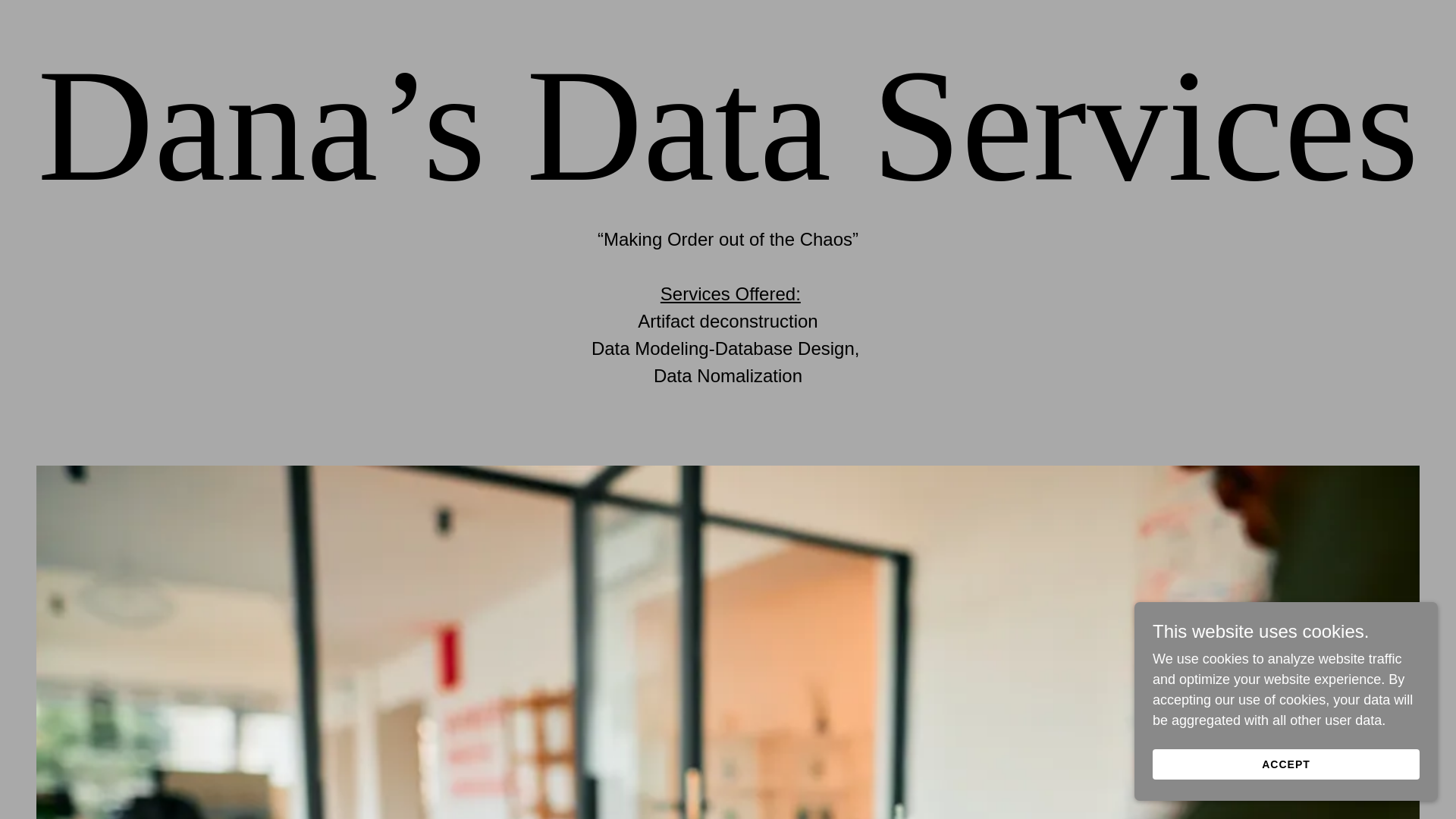 website screenshot of https://danasdataservices.com/