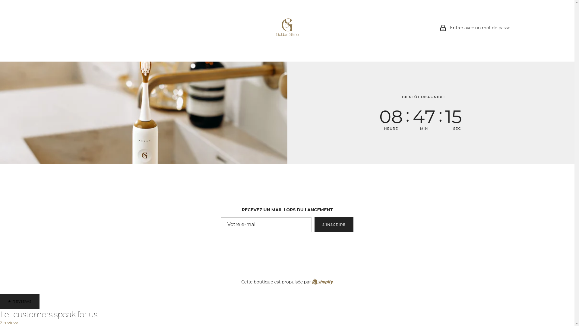 website screenshot of https://goldenshine.be/