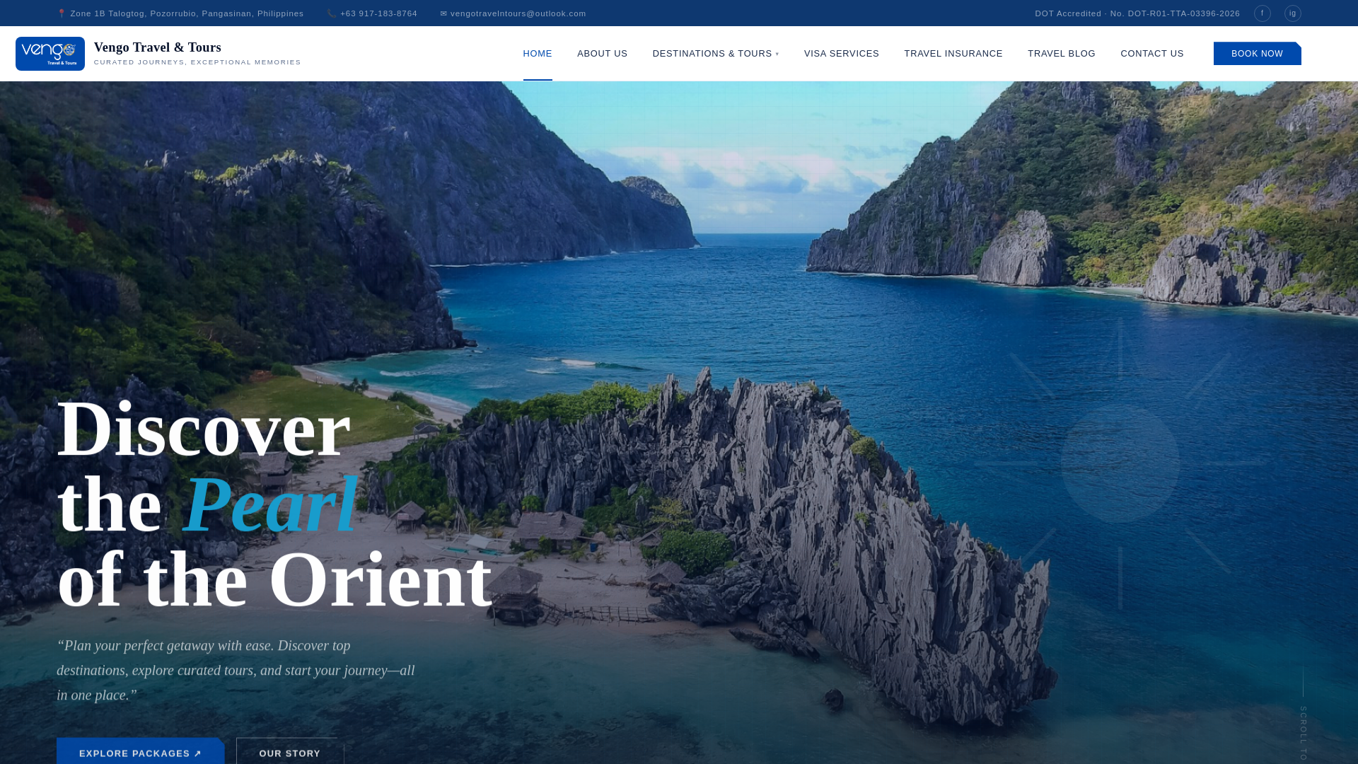 website screenshot of https://vengotravelntours.pages.dev/