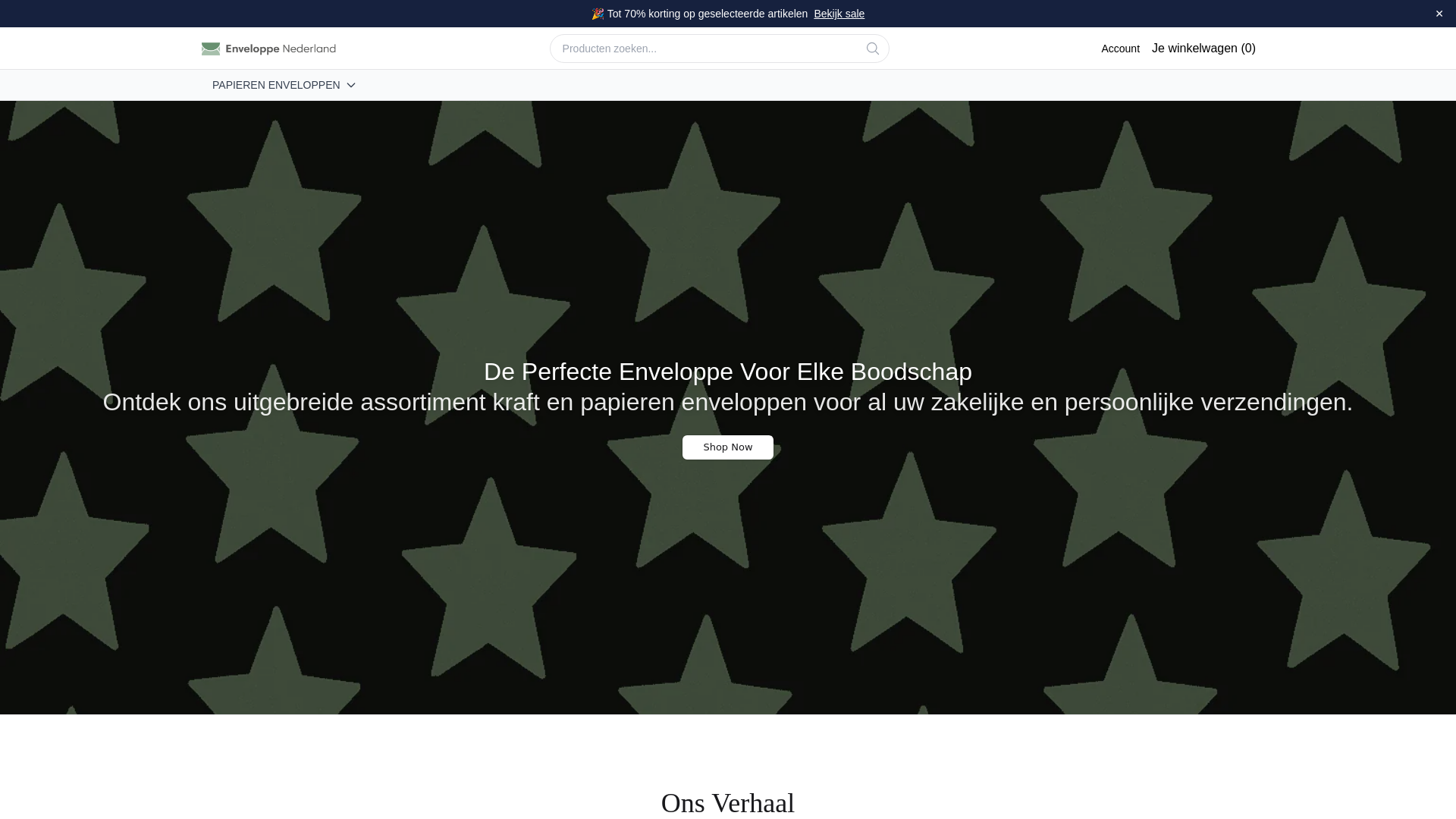 website screenshot of https://getenveloppe.shop