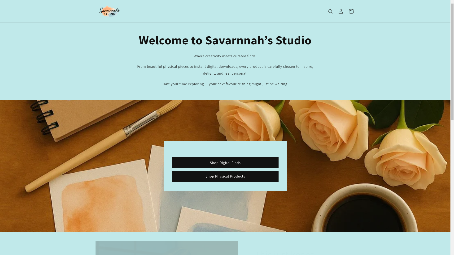 website screenshot of https://savarnnahsstudio.com/