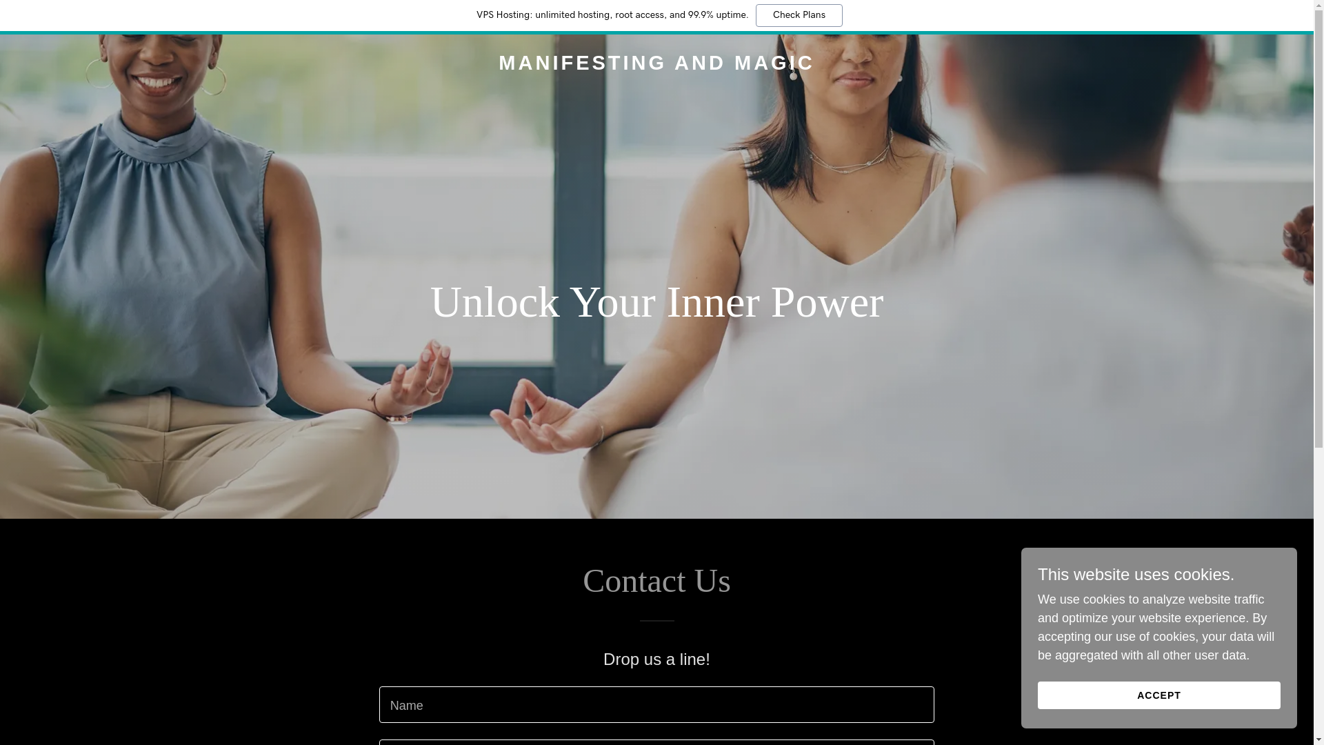 website screenshot of https://manifestingandmagic.com/
