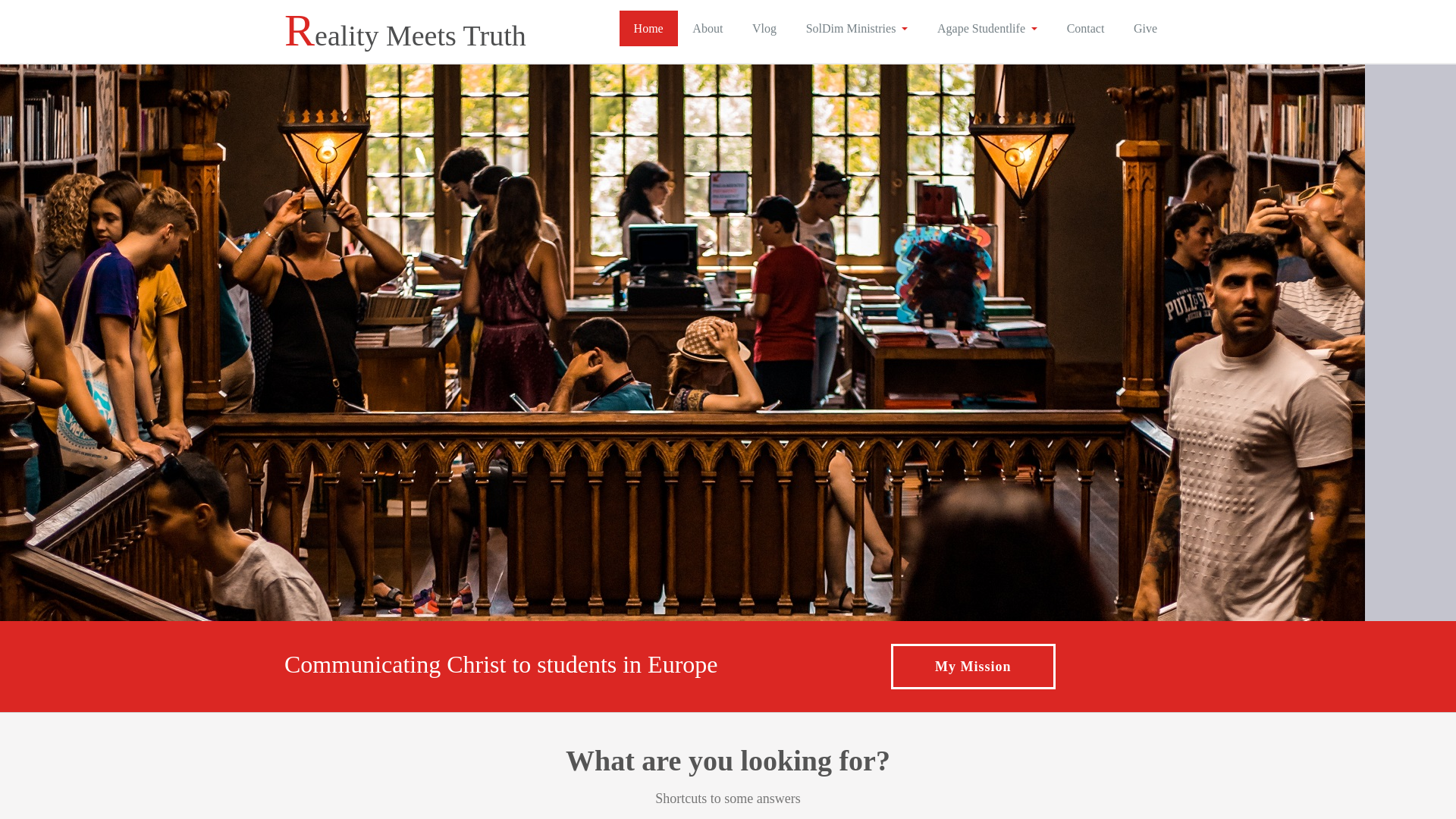 website screenshot of https://realitymeetstruth.org/