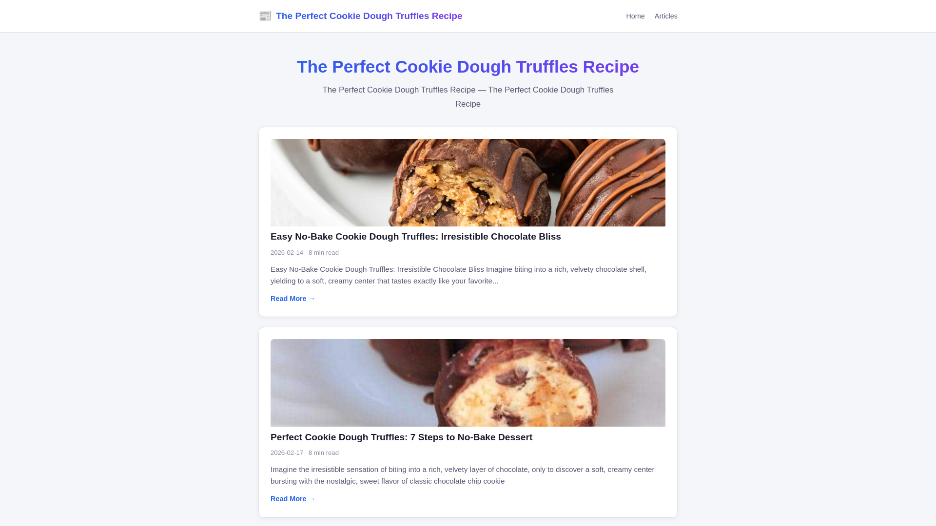 website screenshot of https://the-perfect-cookie-dough-truffles-recipe.pages.dev/