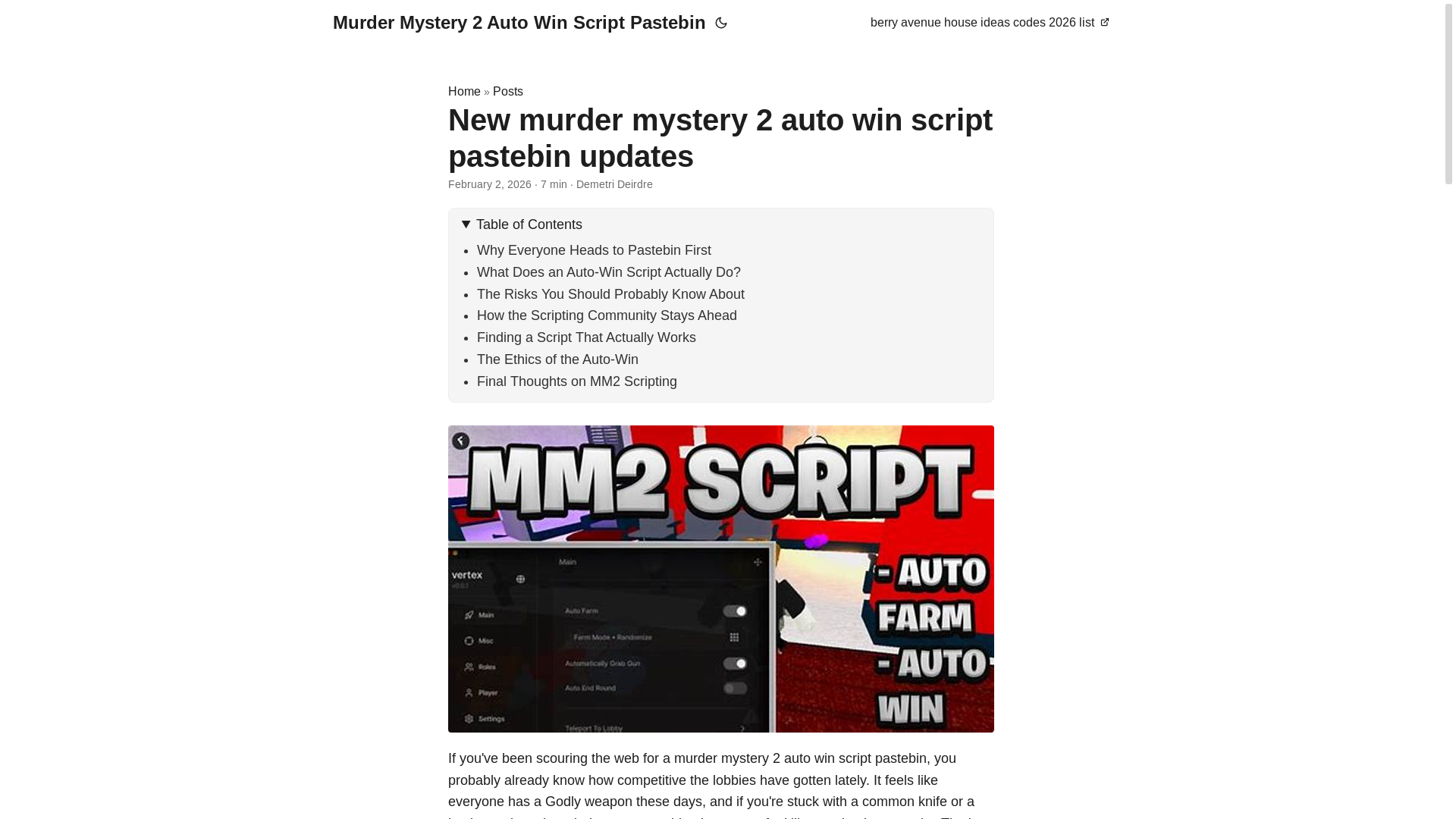 website screenshot of https://murder-mystery-2-auto-win-script-pastebin.pages.dev/