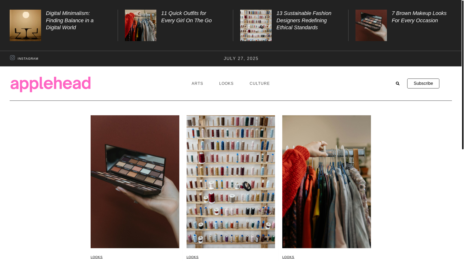 website screenshot of https://appleheadmag.com/