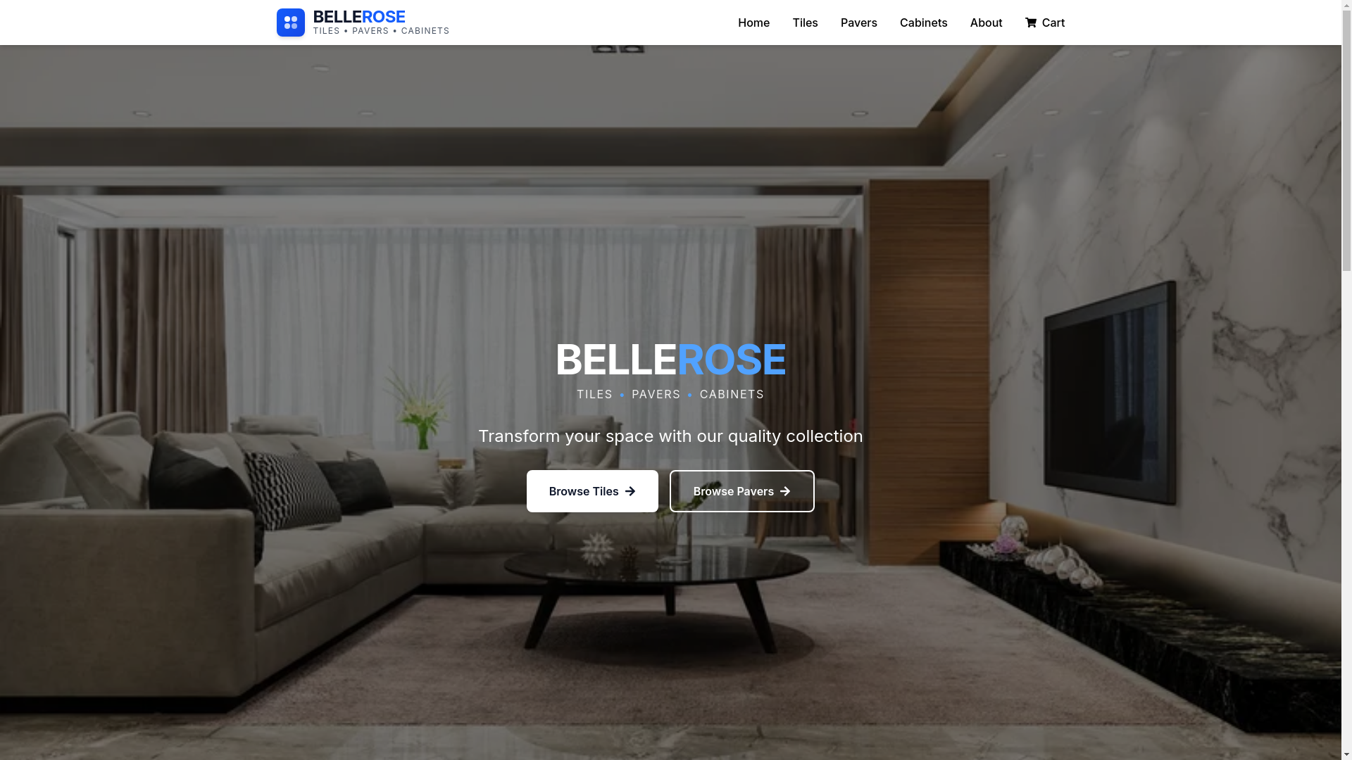 website screenshot of https://bellerosetiles.com/