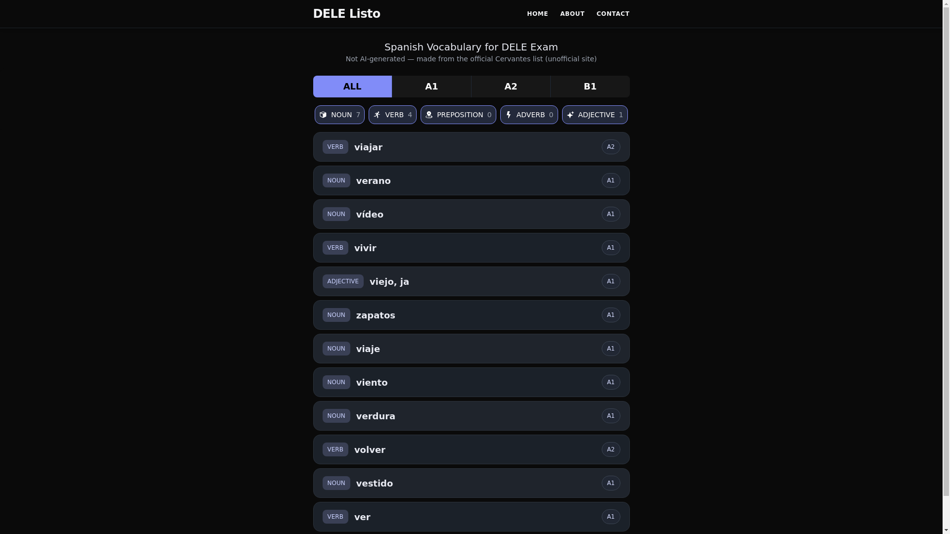 website screenshot of https://delelisto.pages.dev/