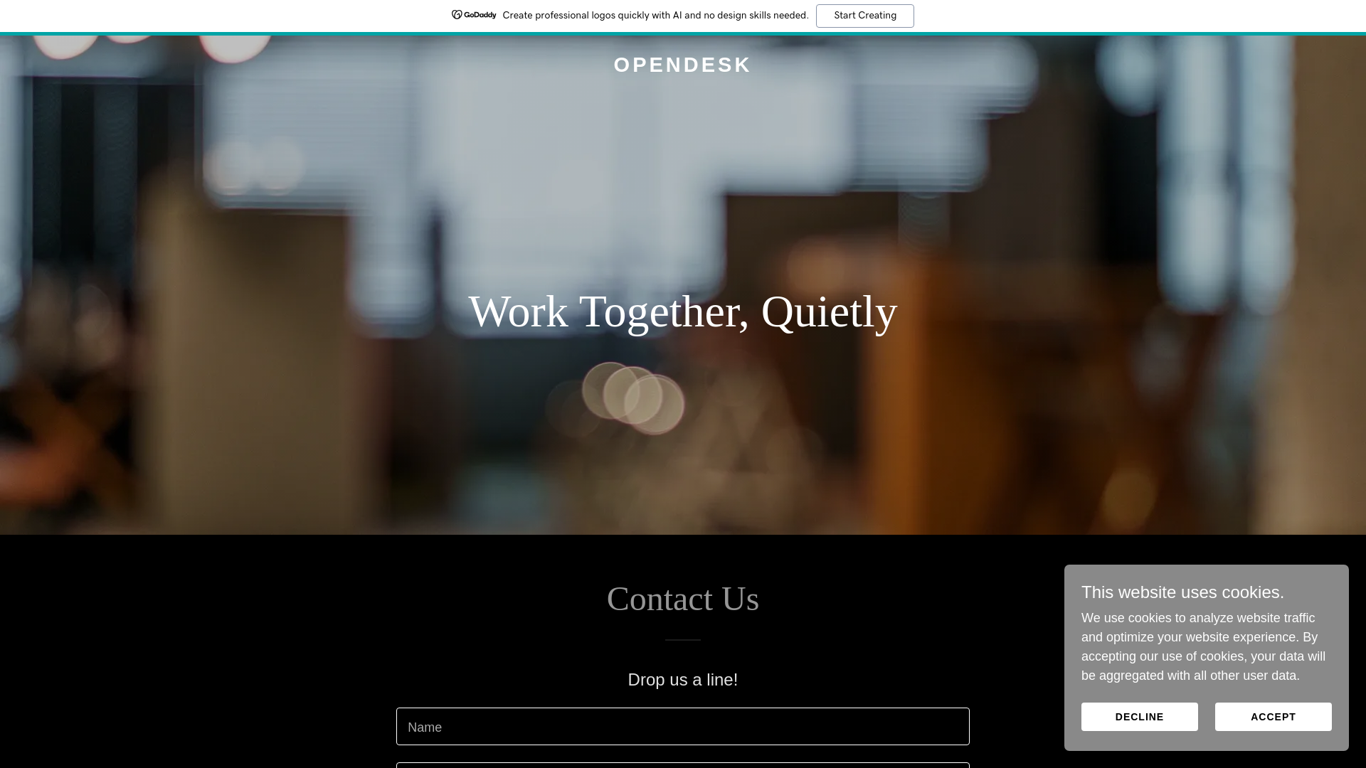 website screenshot of https://joinopendesk.com